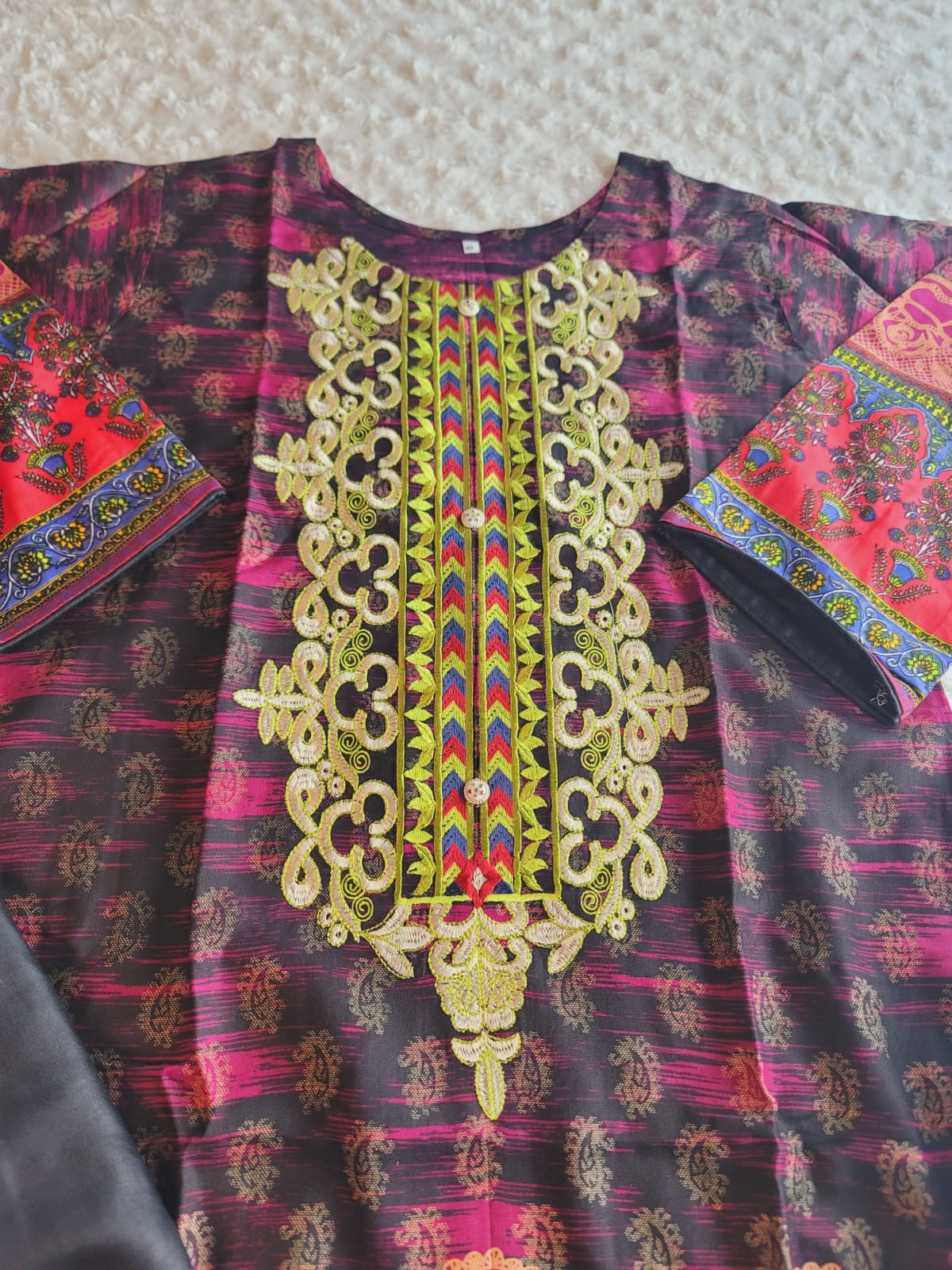 Pakistani linen Embroidered Salwar kameez Ready To Ship