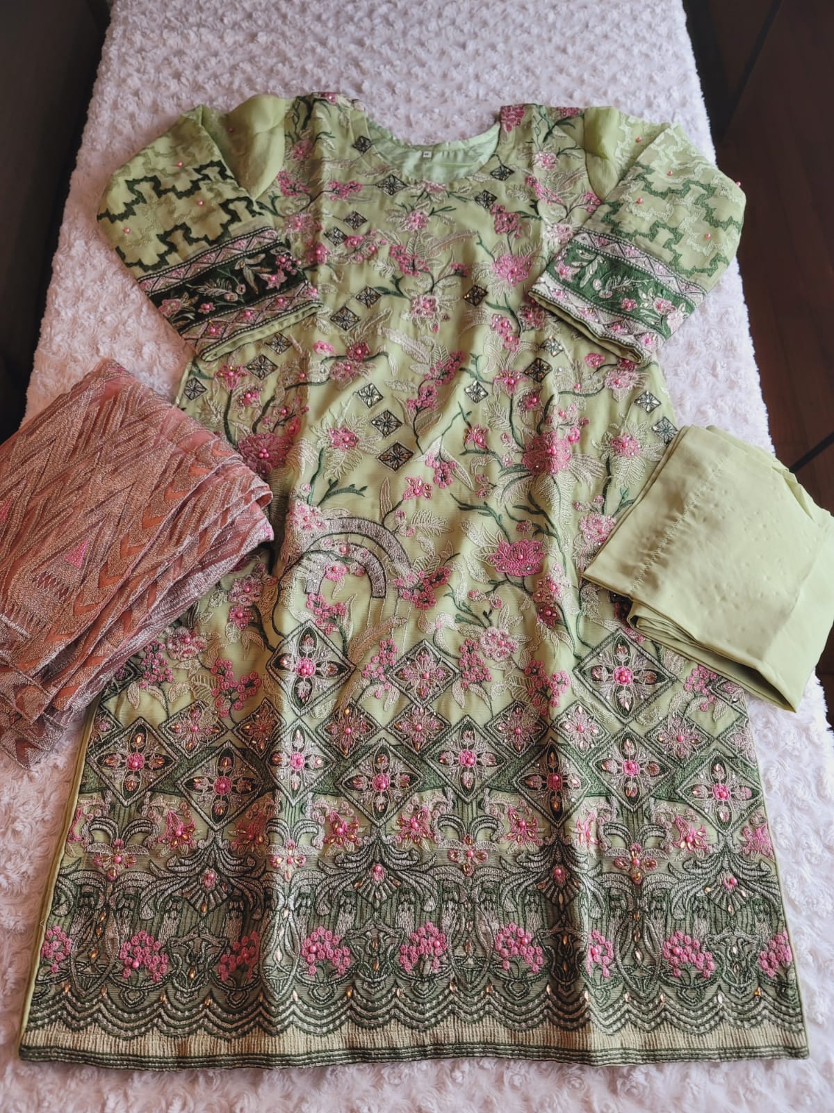 Pakistani Stitched Embroidery Party Wear Dresses Ready To Ship