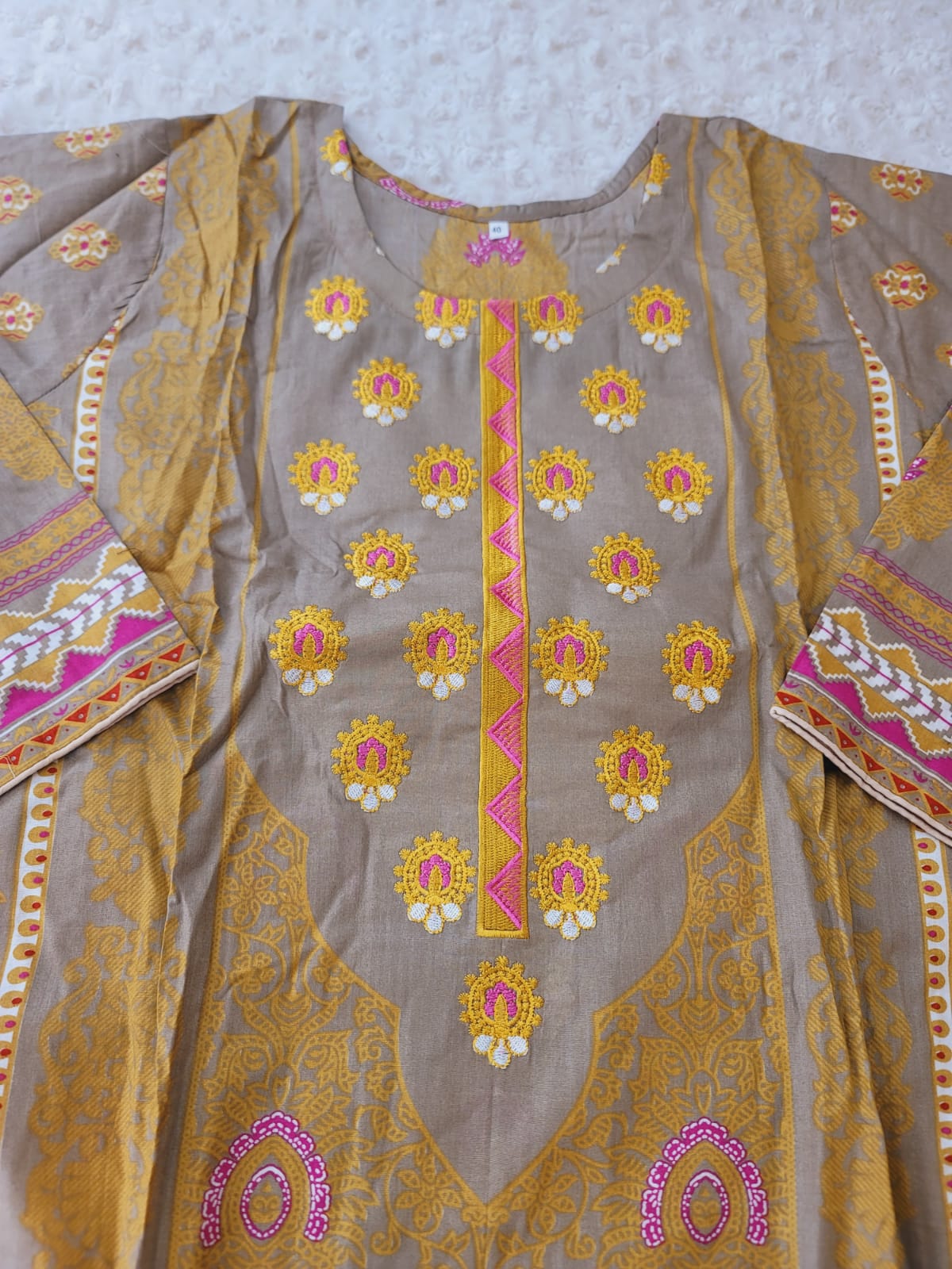 Pakistani lawn Embroidered Salwar kameez Ready To Ship