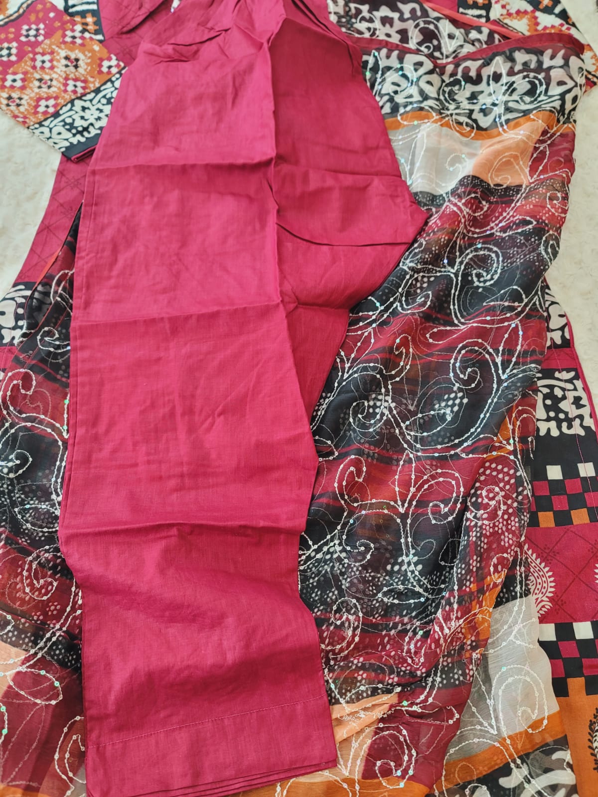 Pakistani lawn Embroidered Salwar kameez Ready To Ship