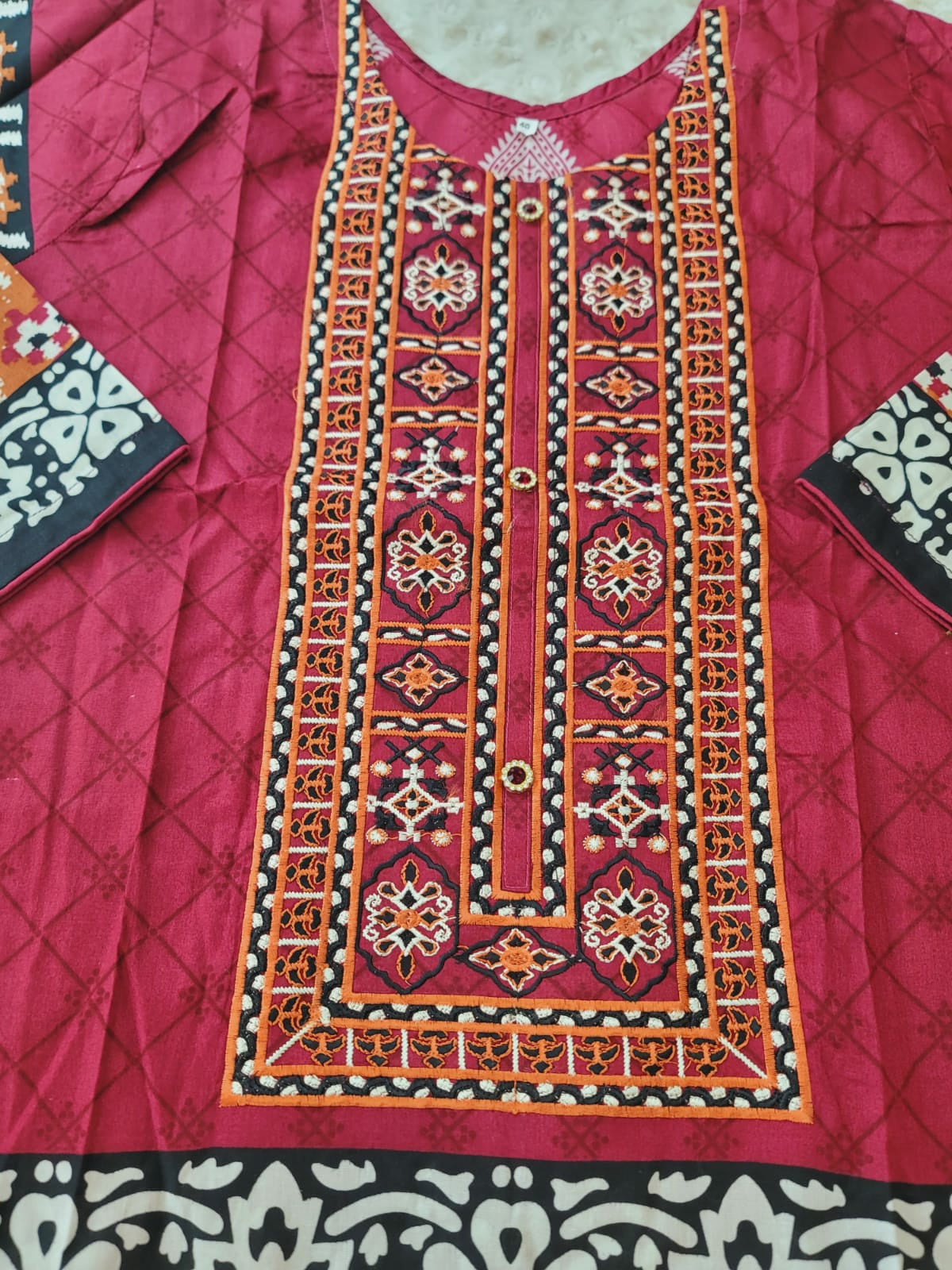 Pakistani lawn Embroidered Salwar kameez Ready To Ship