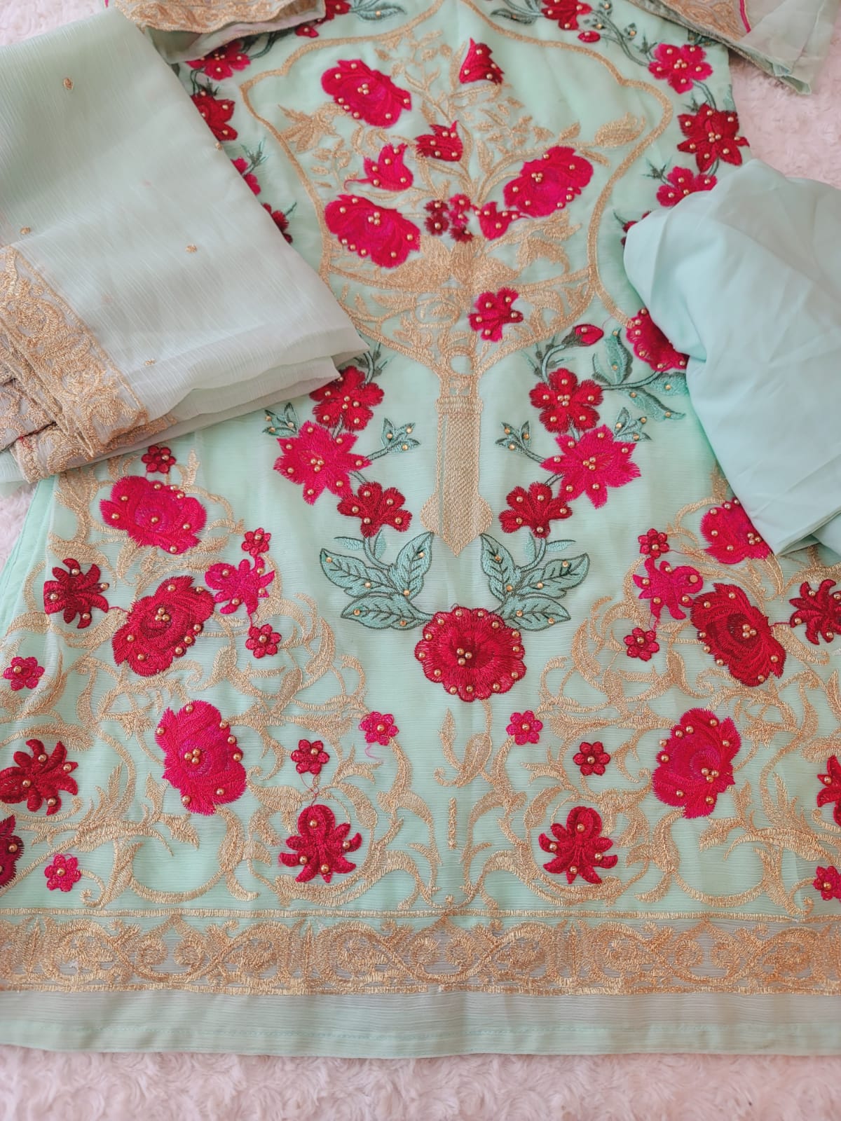 Pakistani Stitched Embroidery Party Wear Dresses Ready To Ship