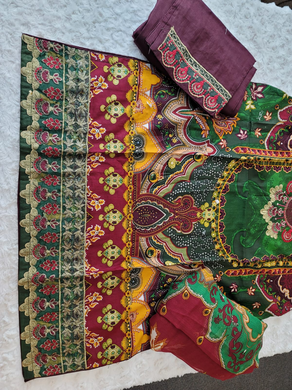 Pakistani stitched lawn Embroidered Salwar kameez ready to ship