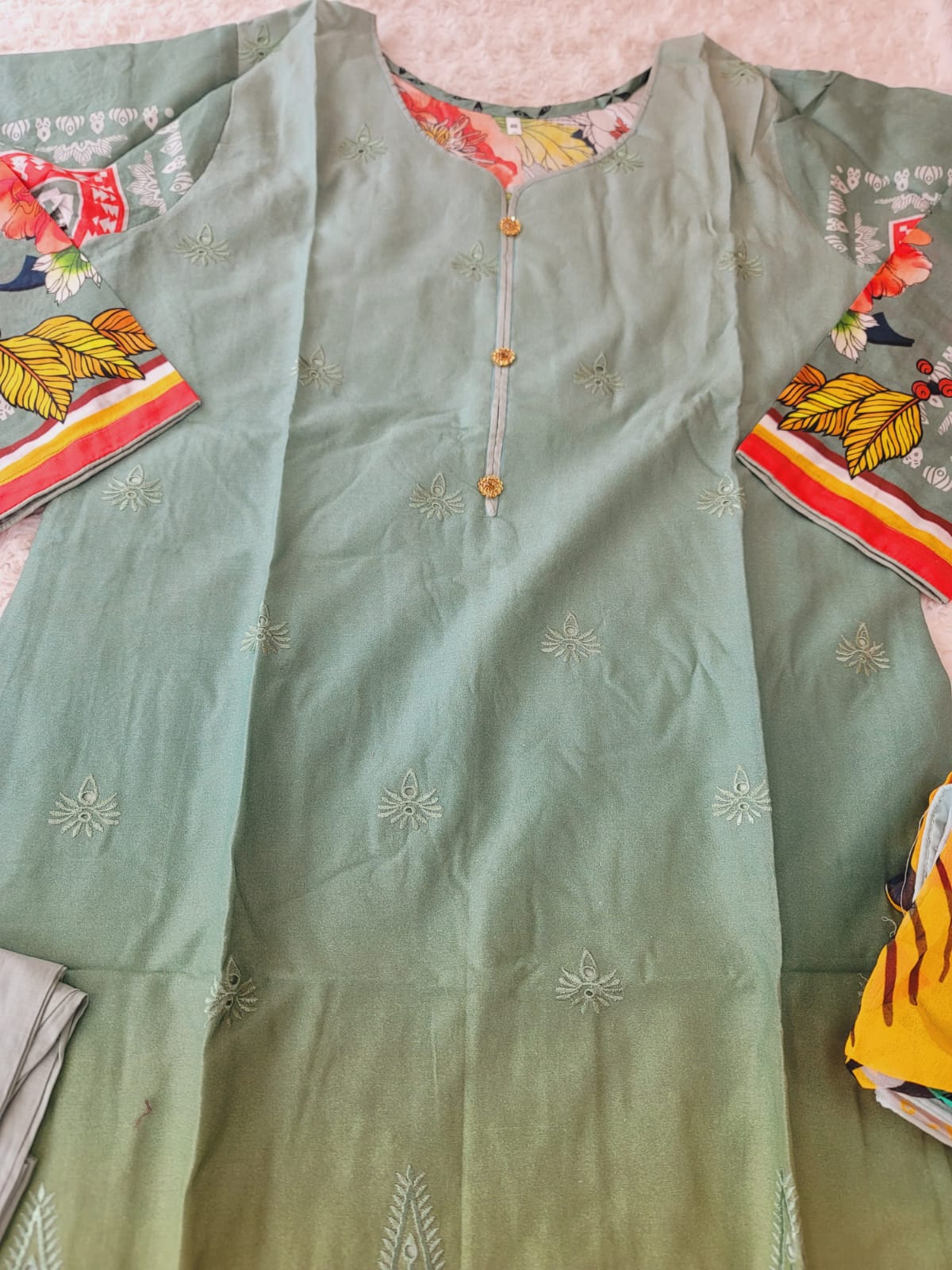 Pakistani stitched lawn Embroidered Salwar kameez ready to ship