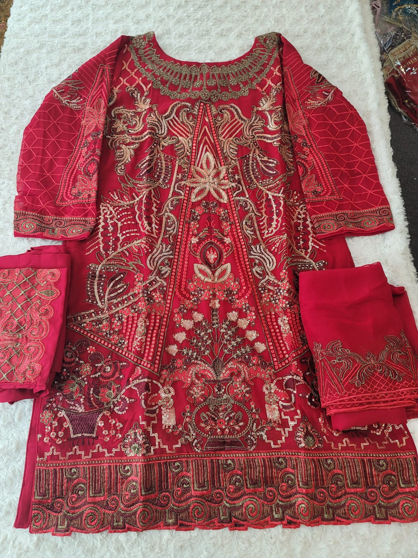 Pakistani Stitched Embroidery Party Wear Dresses Ready To Ship