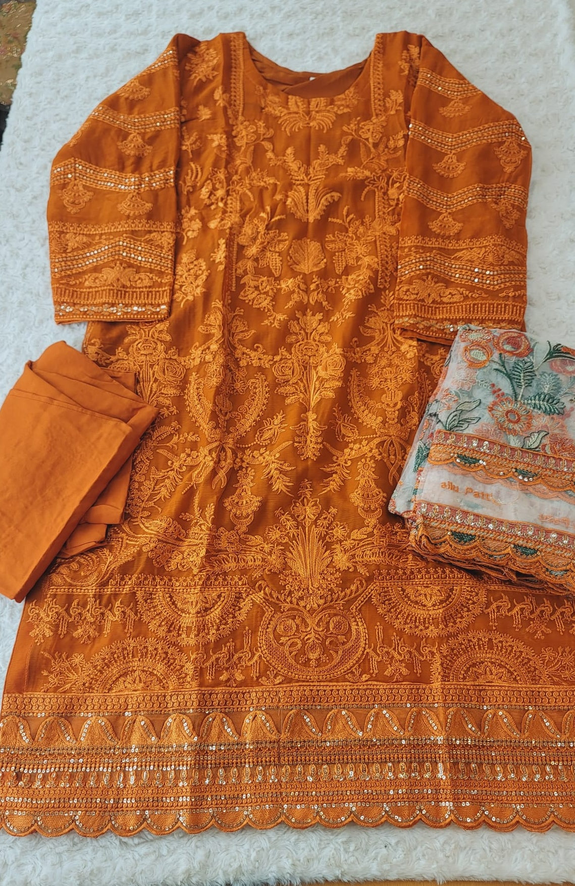Pakistani Stitched Embroidery Party Wear Dresses Ready To Ship