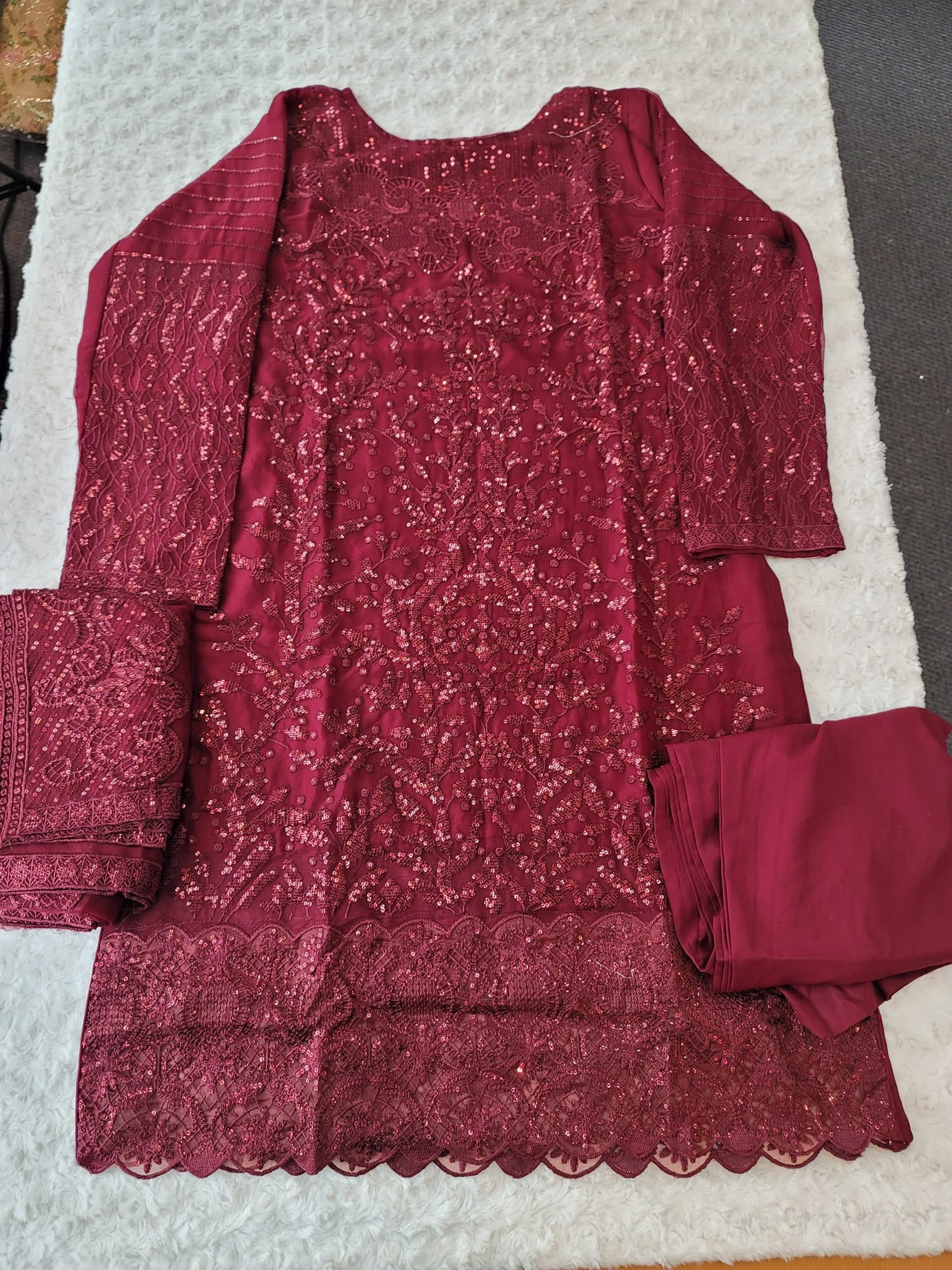 Pakistani Stitched Embroidery Party Wear Dresses Ready To Ship