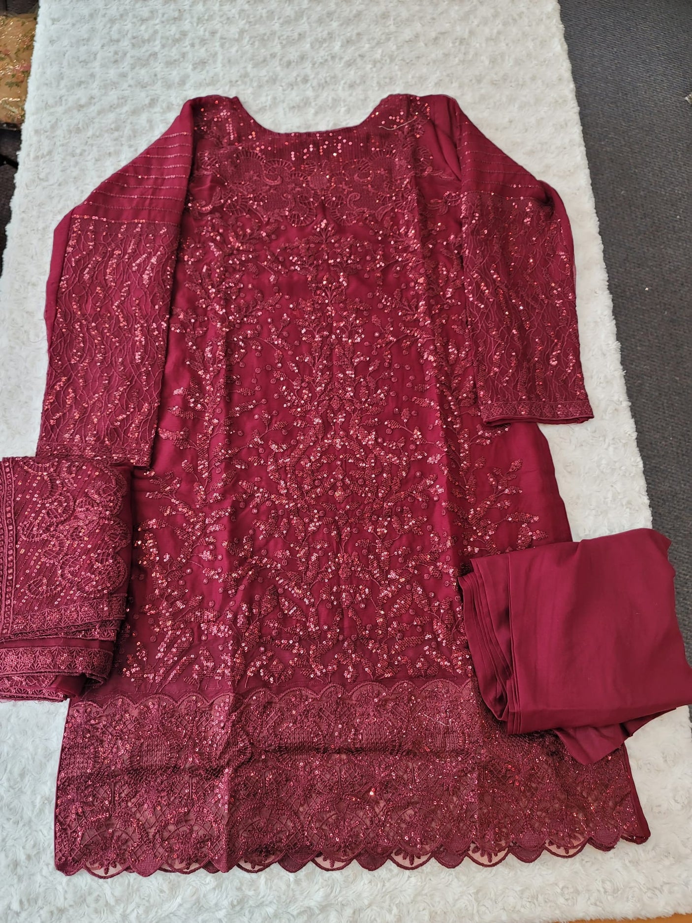 Pakistani Stitched Embroidery Party Wear Dresses Ready To Ship