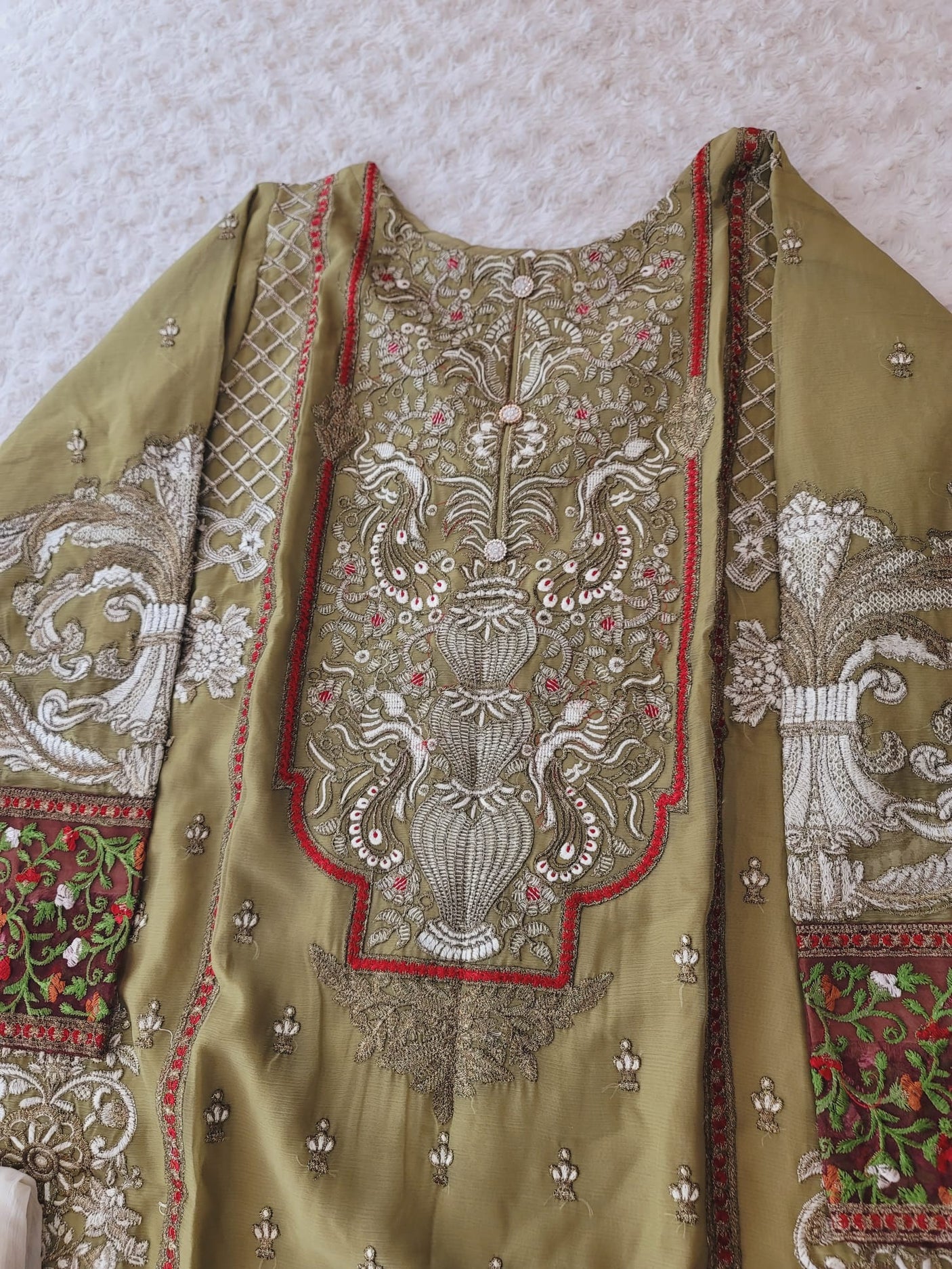 Pakistani Stitched Embroidery Party Wear Dresses Ready To Ship