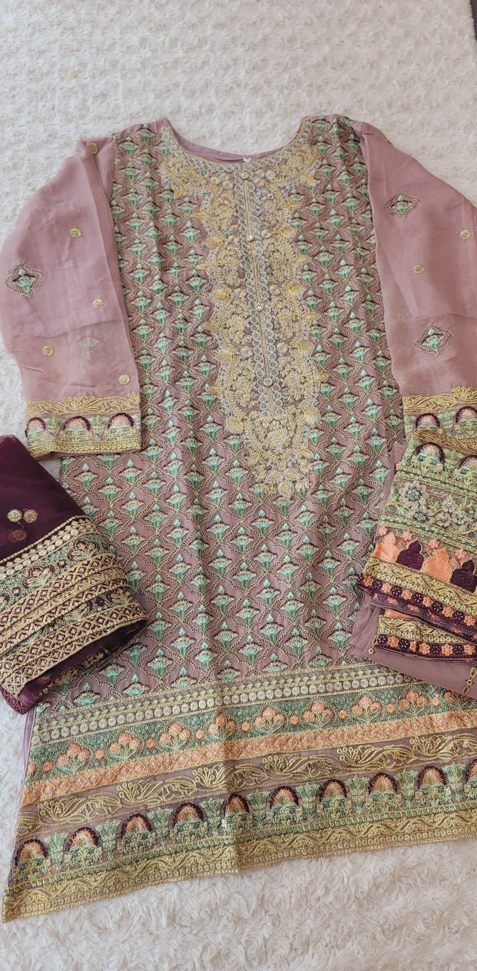 Pakistani Stitched Embroidery Party Wear Dresses Ready To Ship