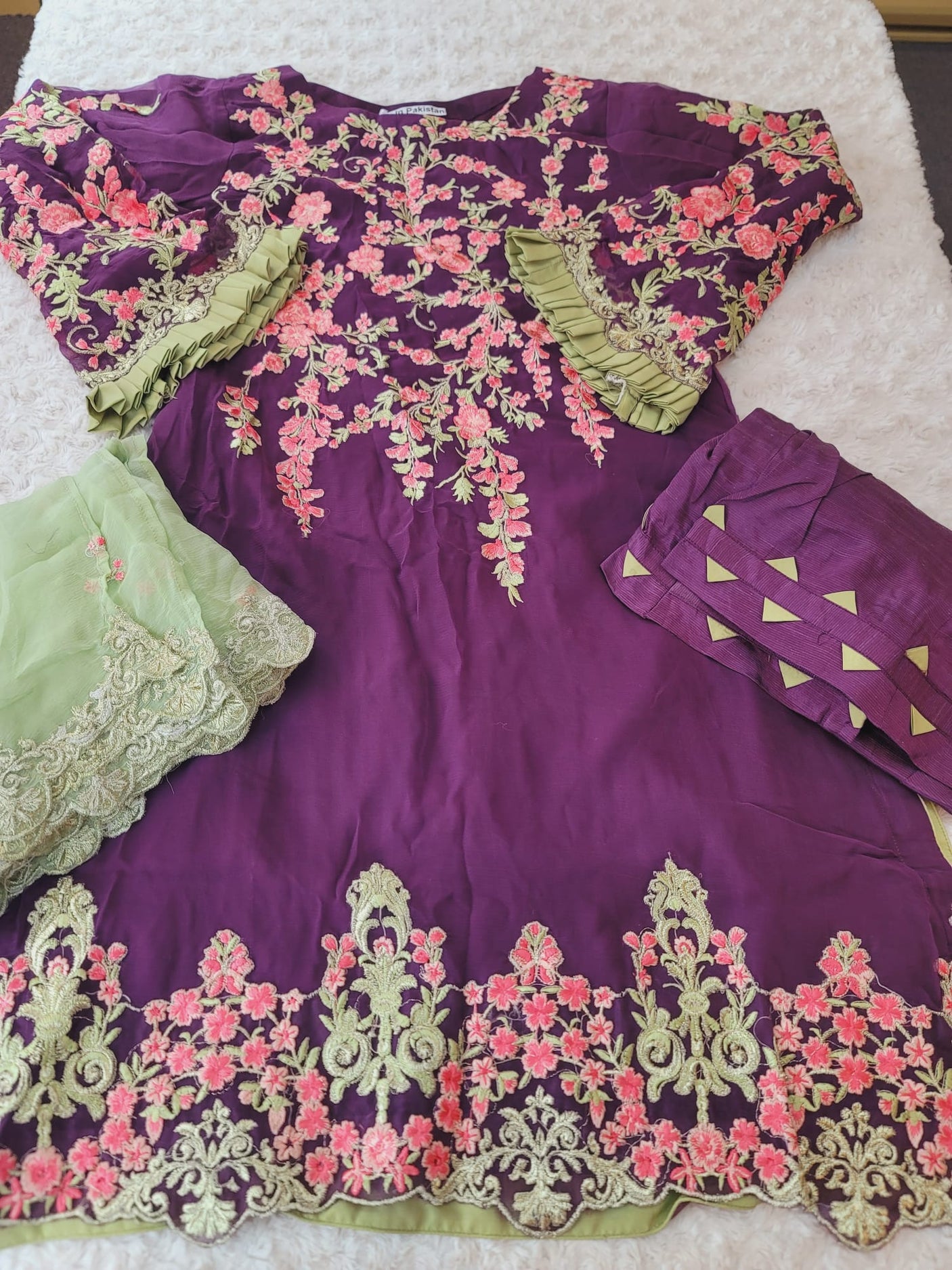 Pakistani Stitched Embroidery Party Wear Dresses Ready To Ship