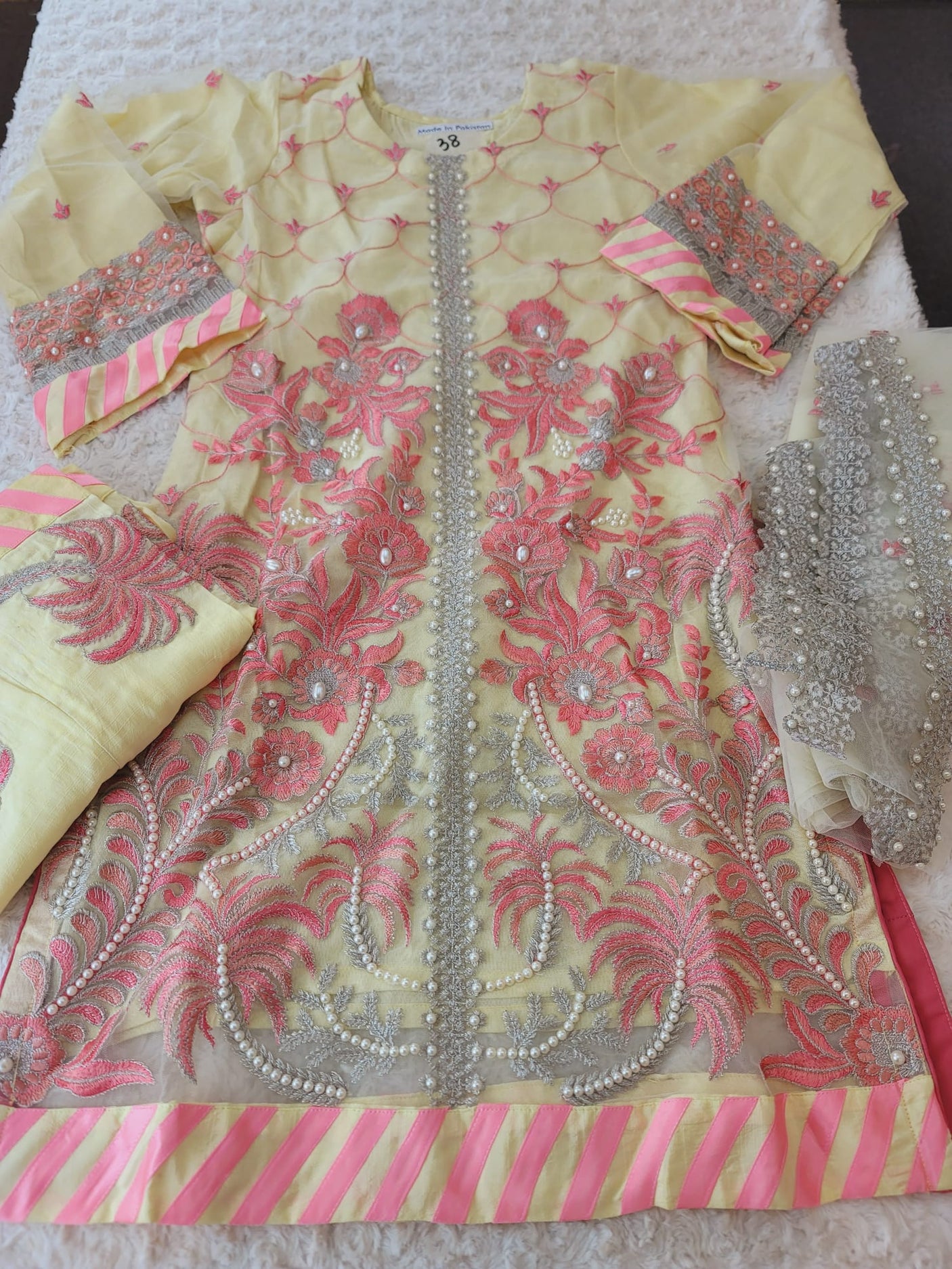 Pakistani Stitched Embroidery Party Wear Dresses Ready To Ship