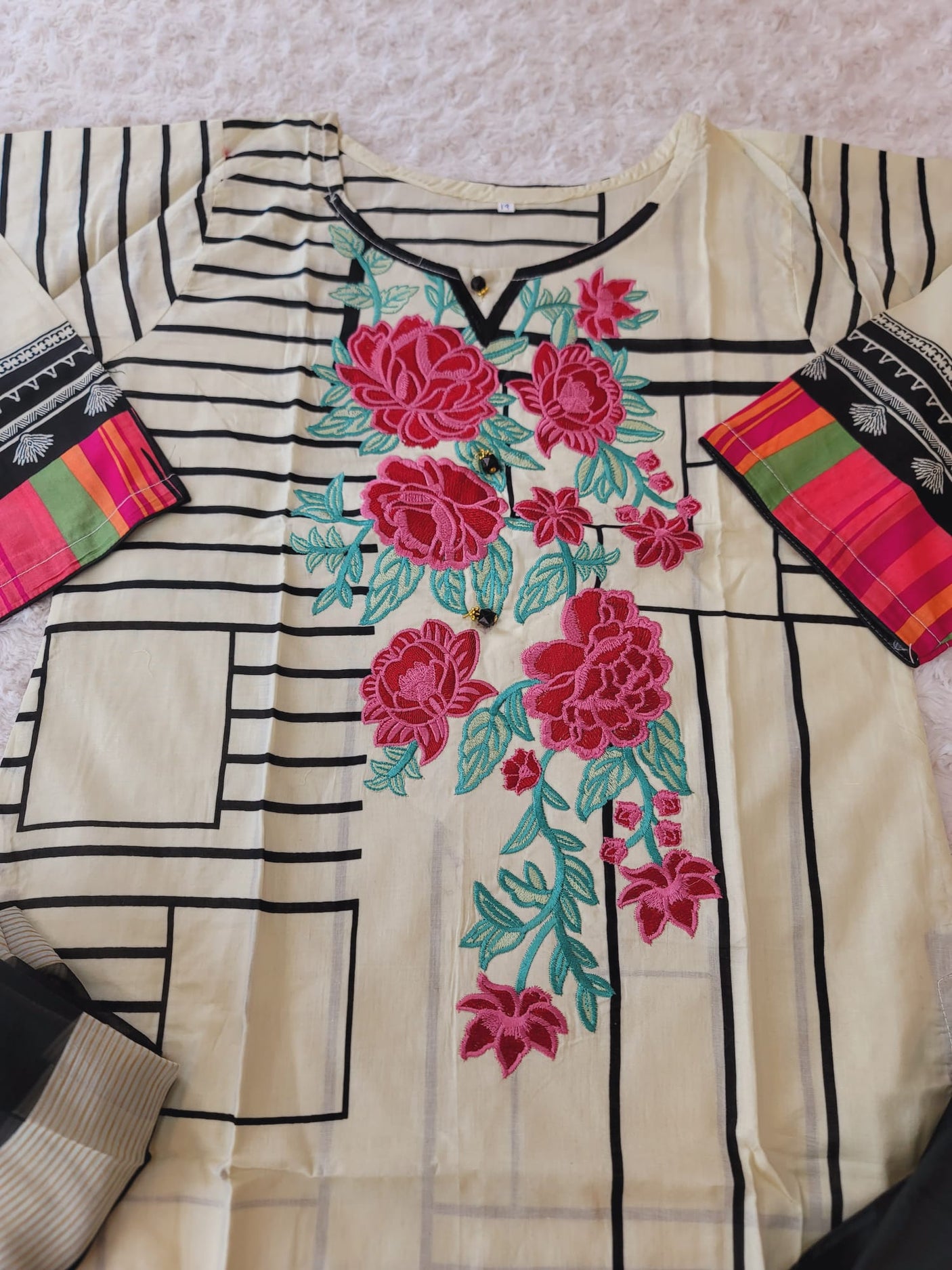 Pakistani Stitched Embroidered Lawn Salwar kameez ready to ship