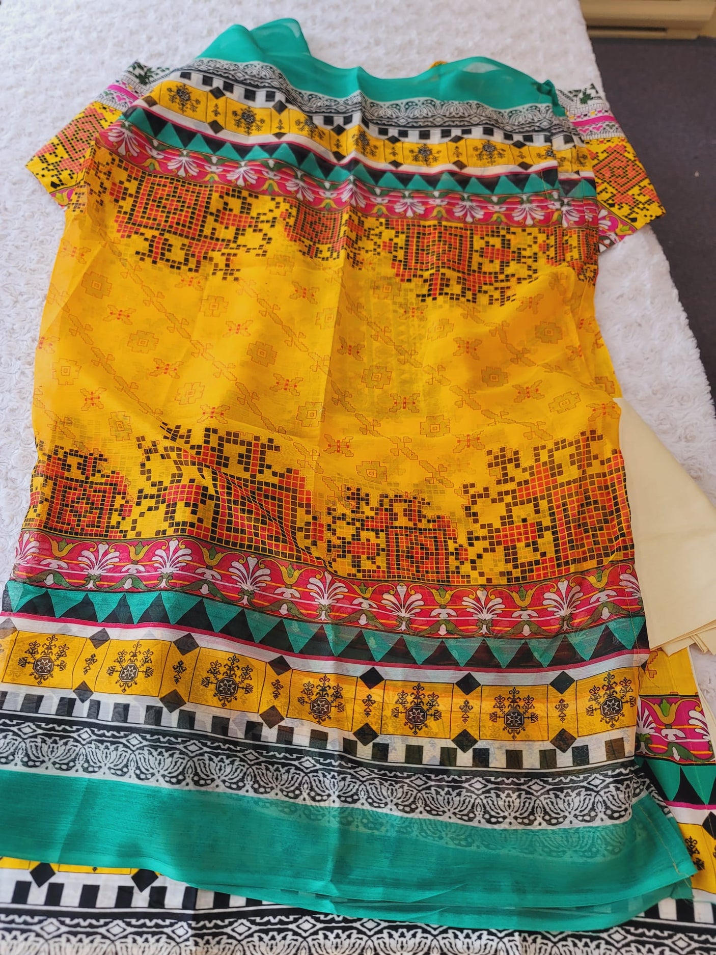 Pakistani Stitched Embroidered Lawn Salwar kameez ready to ship