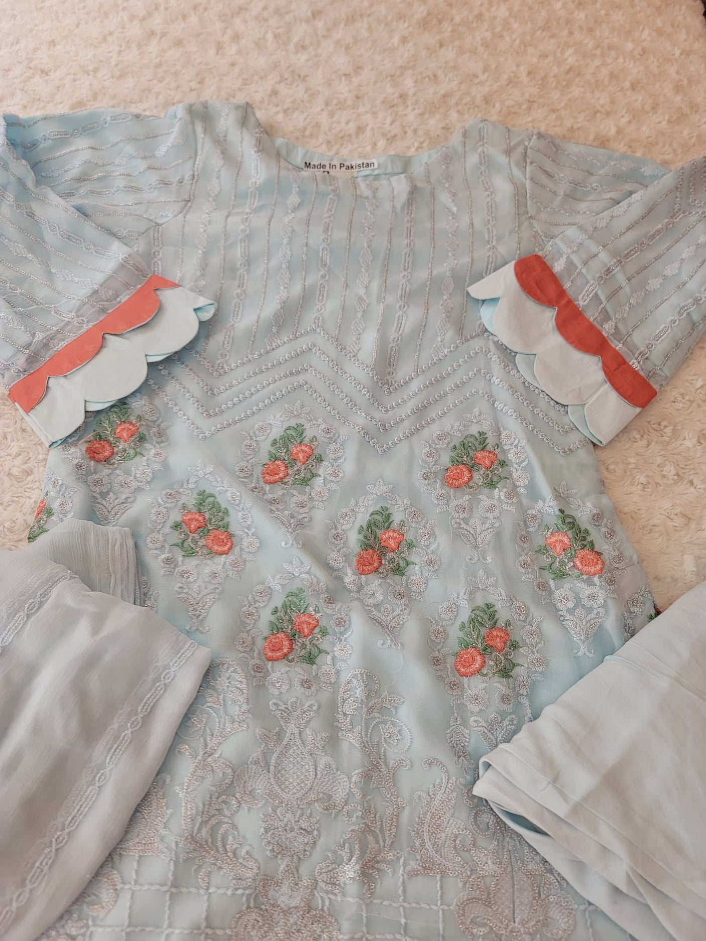 Pakistani Stitched Embroidery Party Wear Dresses Ready To Ship