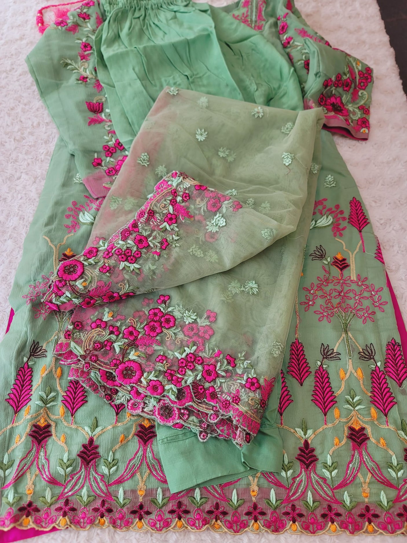 Pakistani Stitched Embroidery Party Wear Dresses Ready To Ship