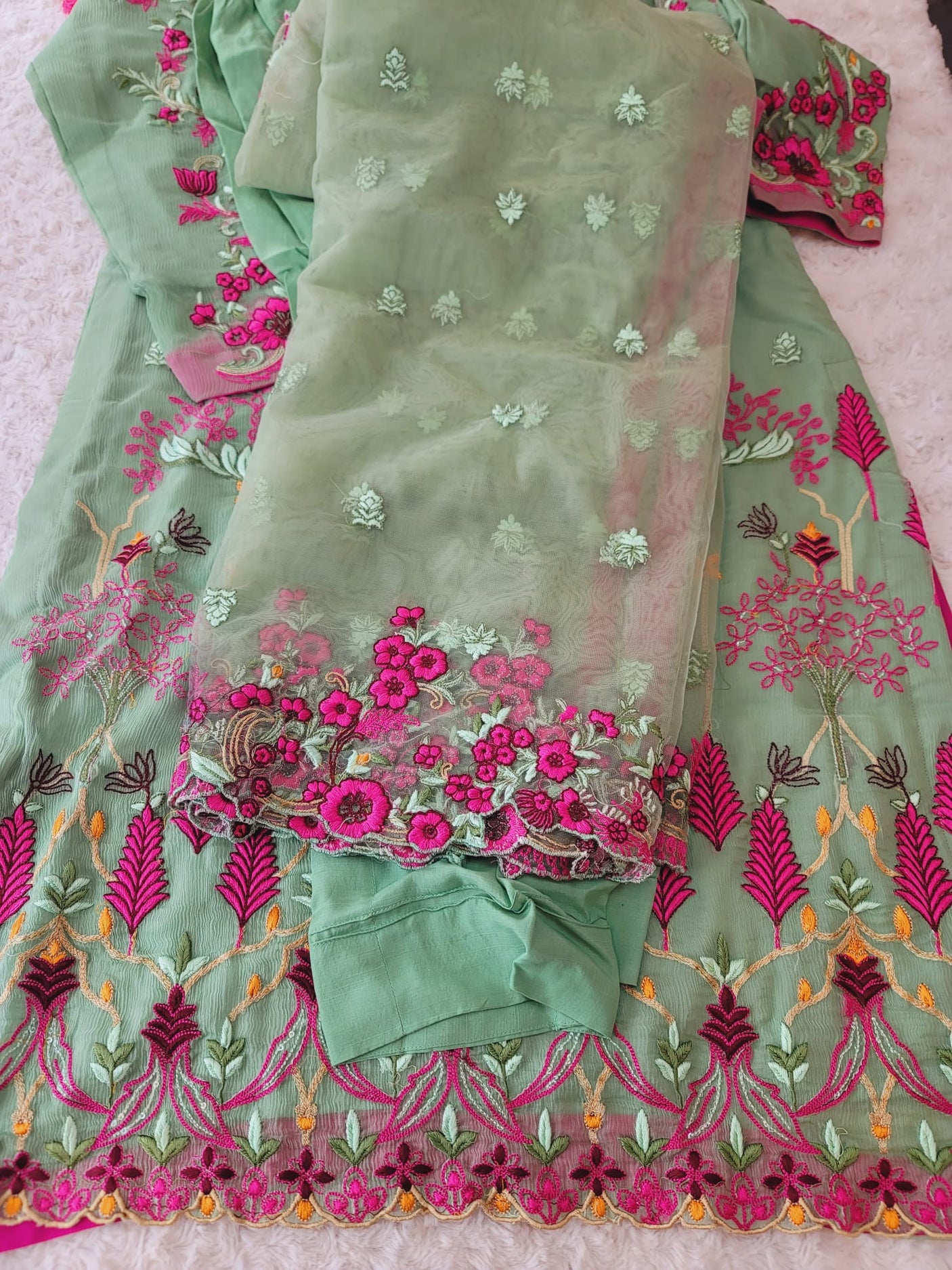 Pakistani Stitched Embroidery Party Wear Dresses Ready To Ship