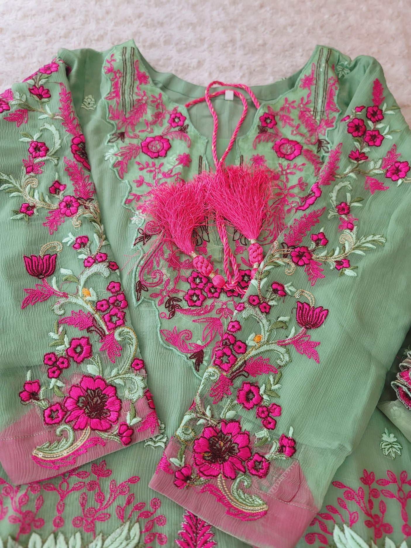 Pakistani Stitched Embroidery Party Wear Dresses Ready To Ship