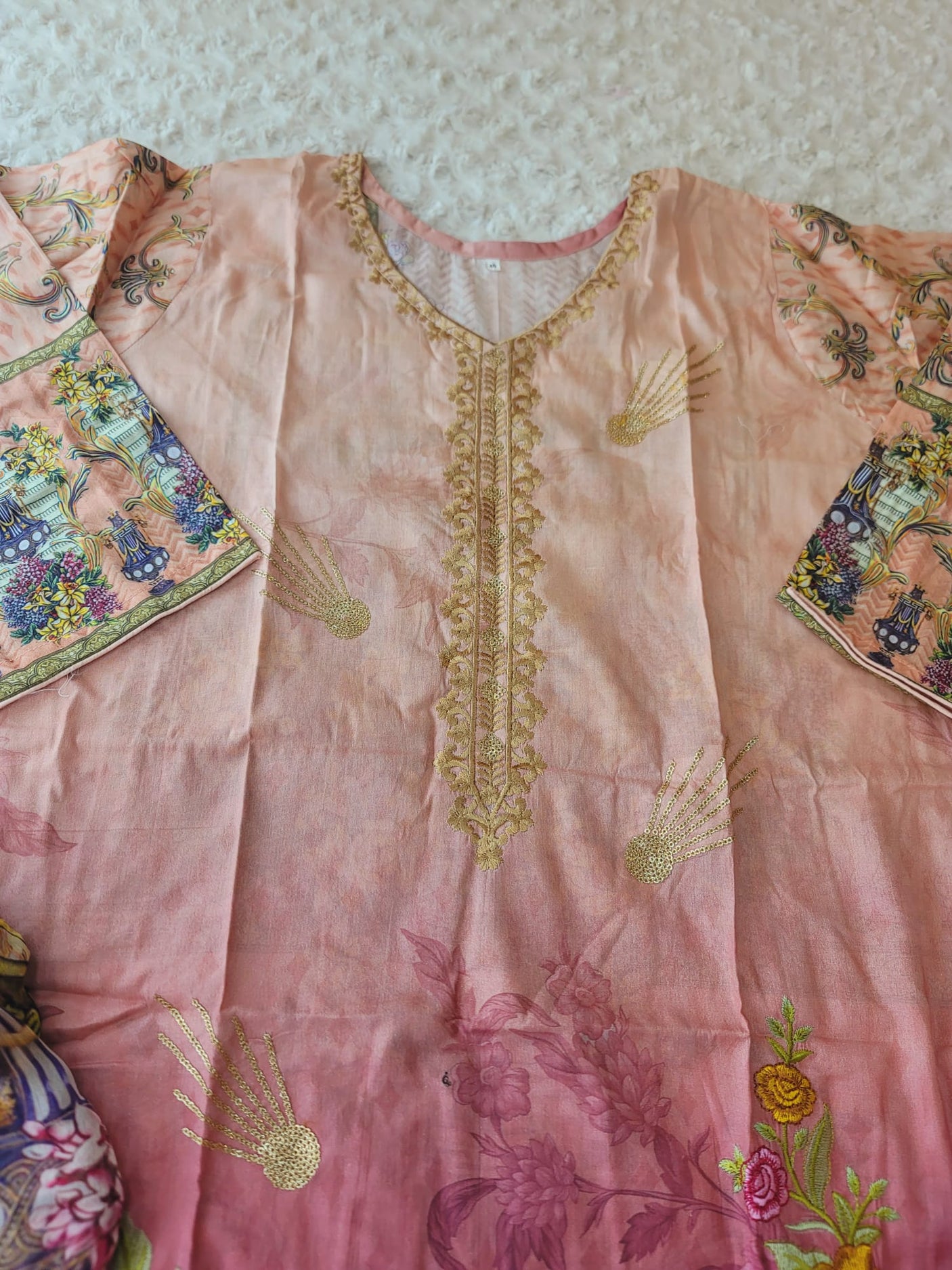 Pakistani Stitched lawn Embroidered Salwar kameez ready to ship