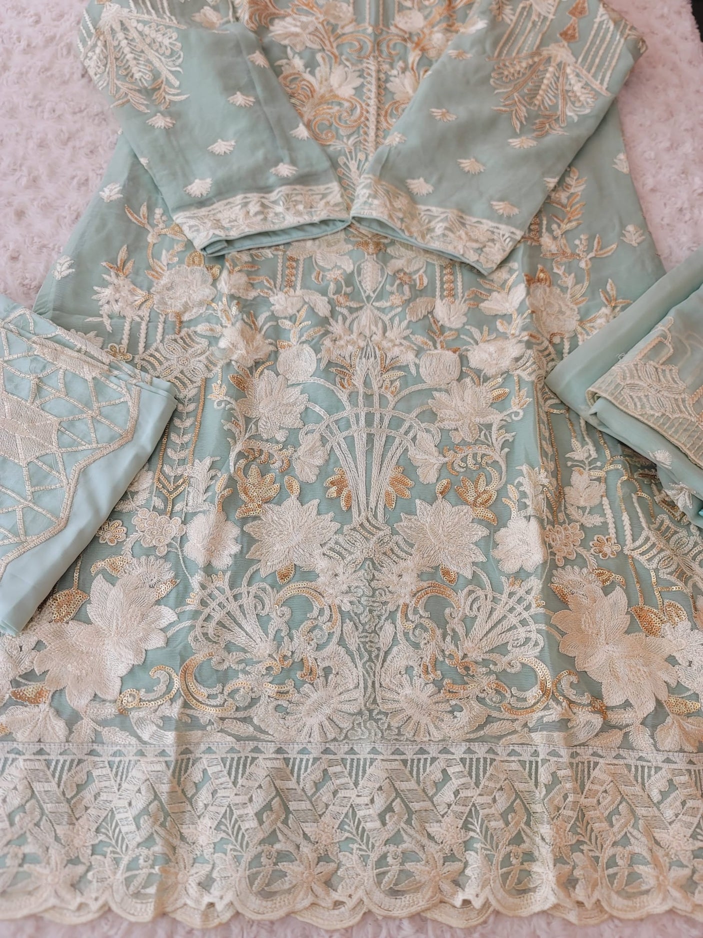 Pakistani Stitched Embroidery Party Wear Dresses Ready To Ship