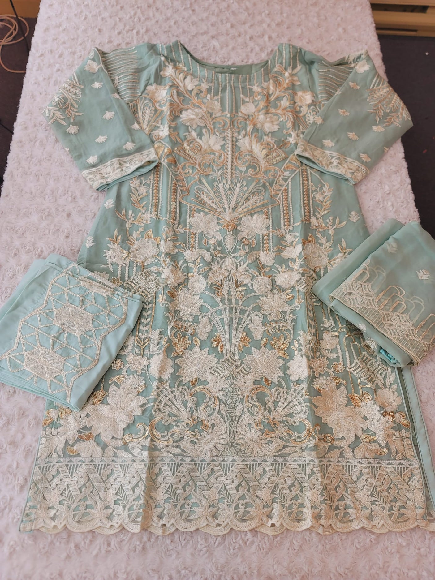 Pakistani Stitched Embroidery Party Wear Dresses Ready To Ship