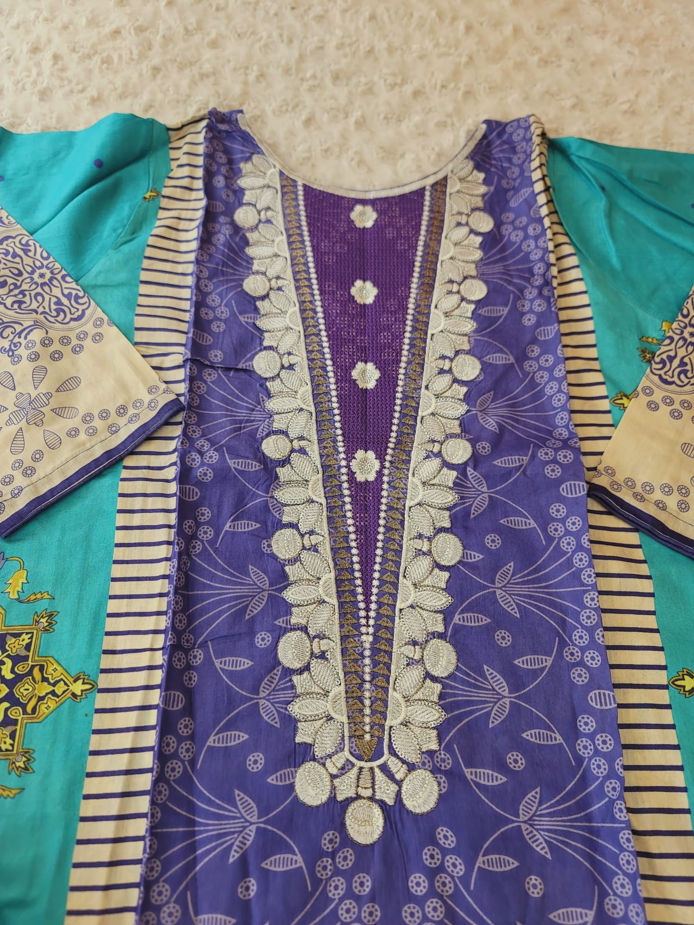 Pakistani Stitched lawn Embroidered Salwar kameez ready to ship