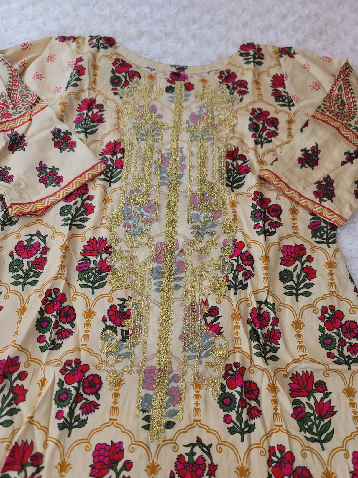 indian Stitched lawn Embroidered Salwar kameez ready to ship