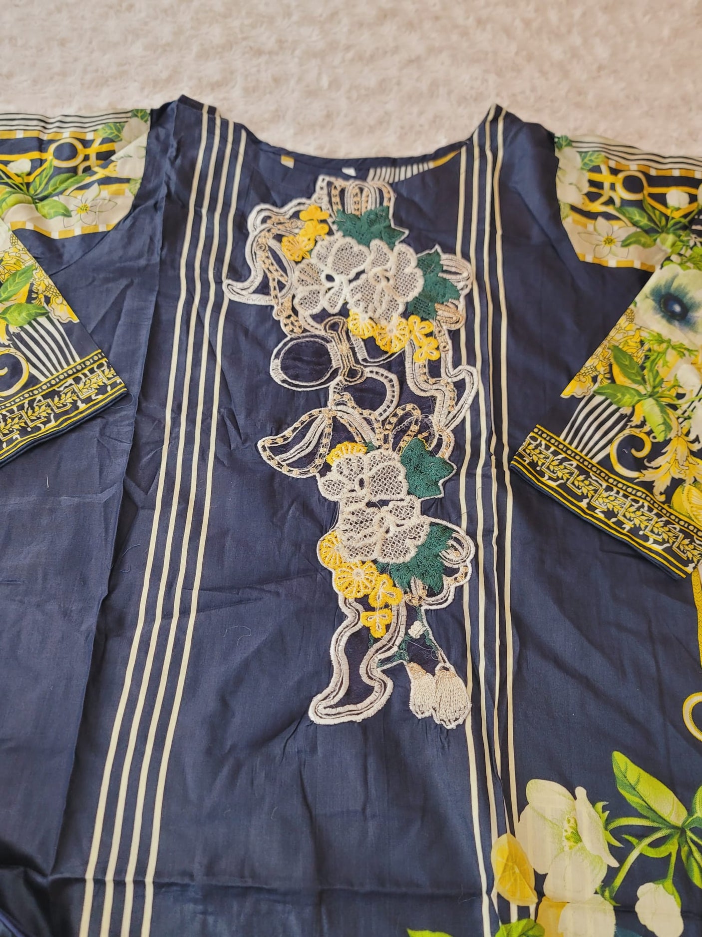 Pakistani Stitched lawn Embroidered Salwar kameez ready to ship