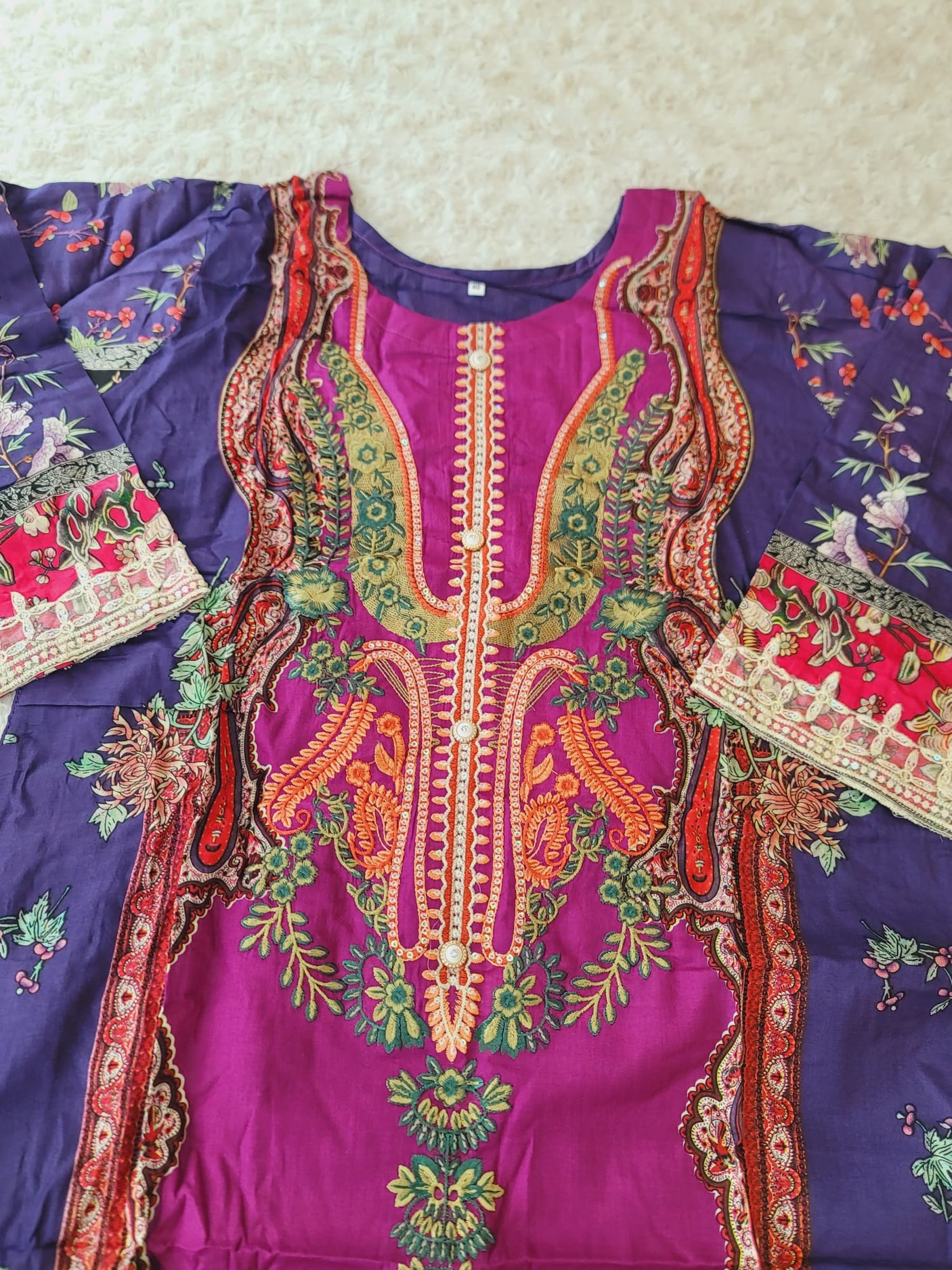 Pakistani Stitched lawn Embroidered Salwar kameez ready to ship