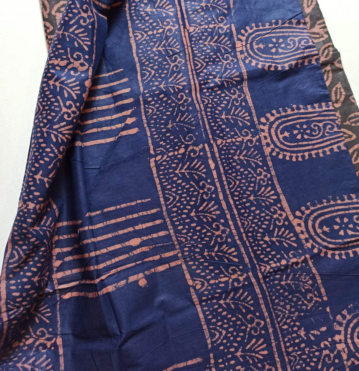Cotton batik saree with stiched blouse