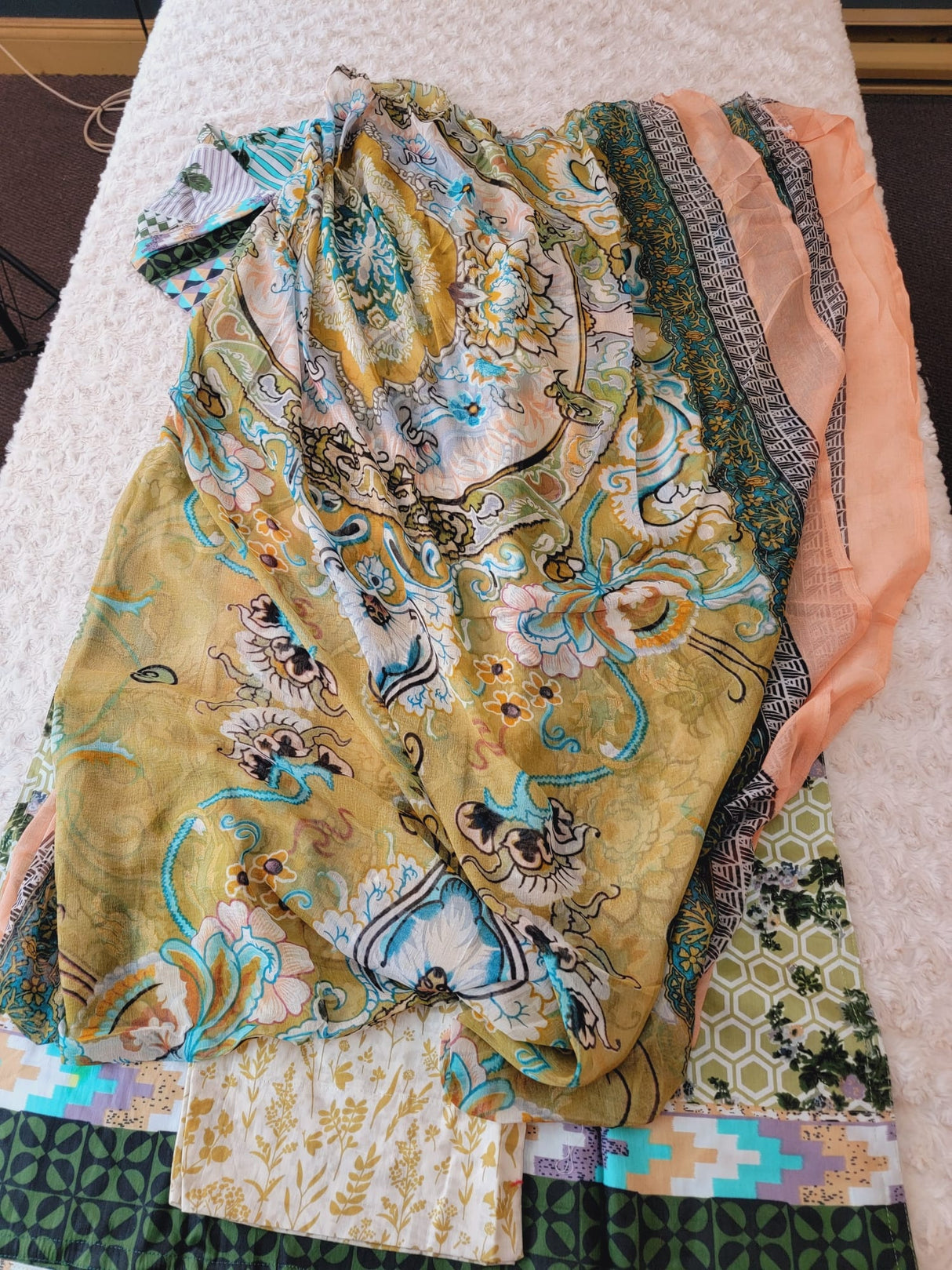 Indian Cotton Stitched Embroidery Suit Ready To Ship