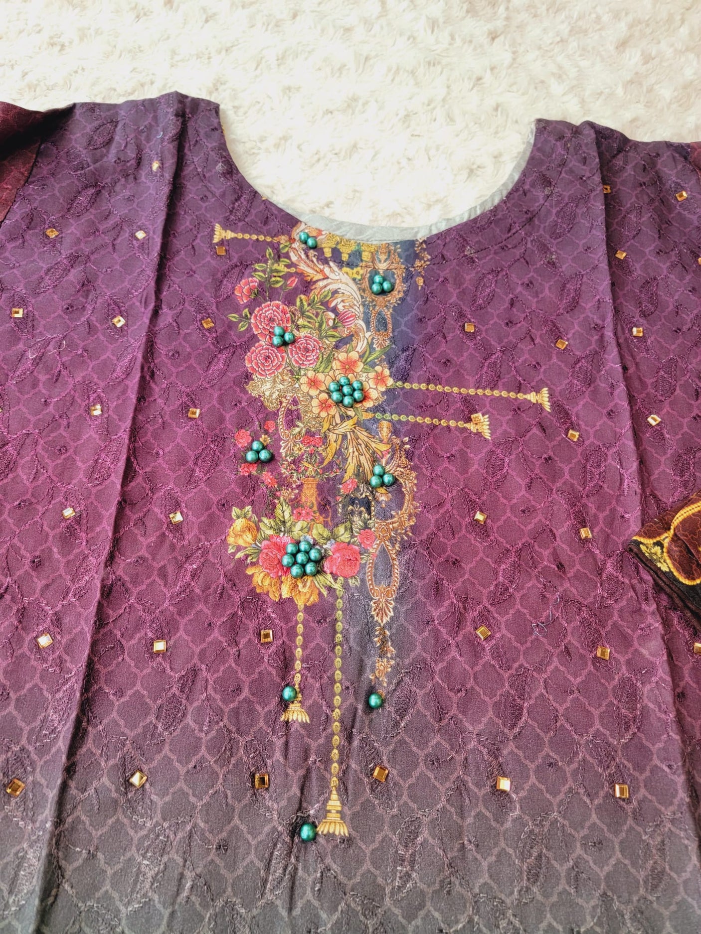 Pakistani Stitched Embroidery luxury lawn Dresses Ready To Ship