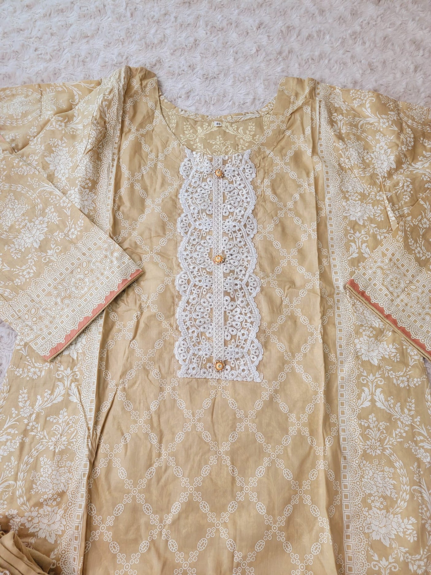 Pakistani Stitched lawn Embroidered Salwar kameez ready to ship