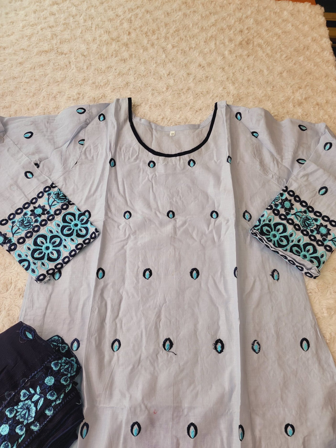 Pakistani Stitched lawn Embroidered Salwar kameez ready to ship