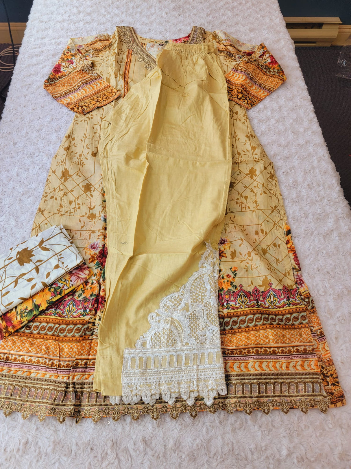 Indian Stitched Embroidery Suit Ready To Ship