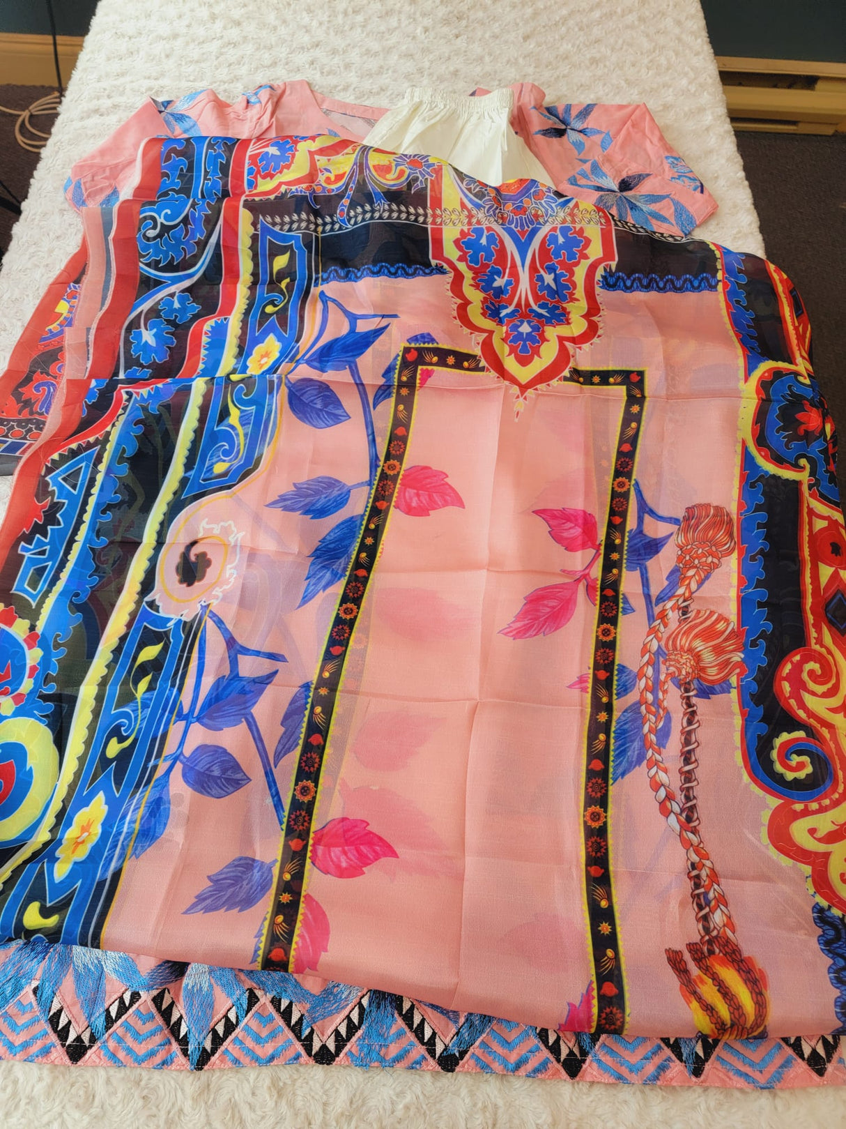 Indian Stitched Embroidery Suit Ready To Ship