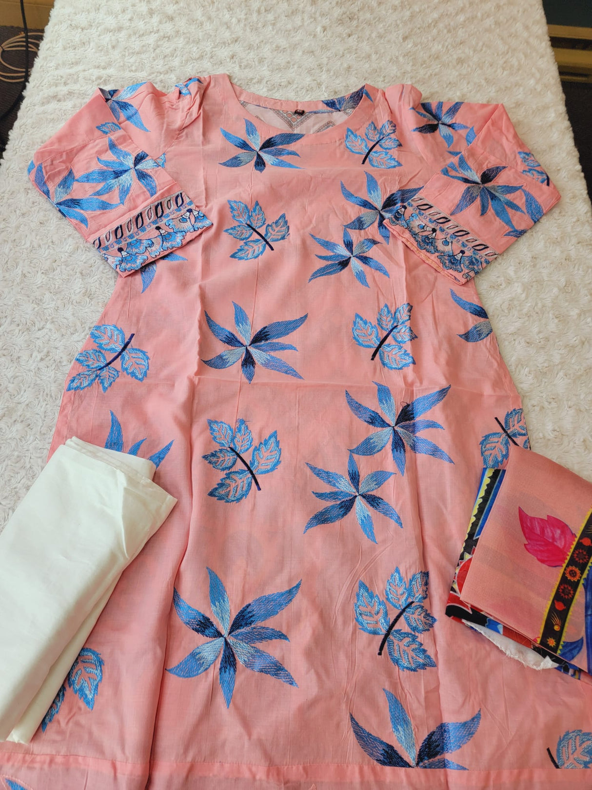 Indian Stitched Embroidery Suit Ready To Ship