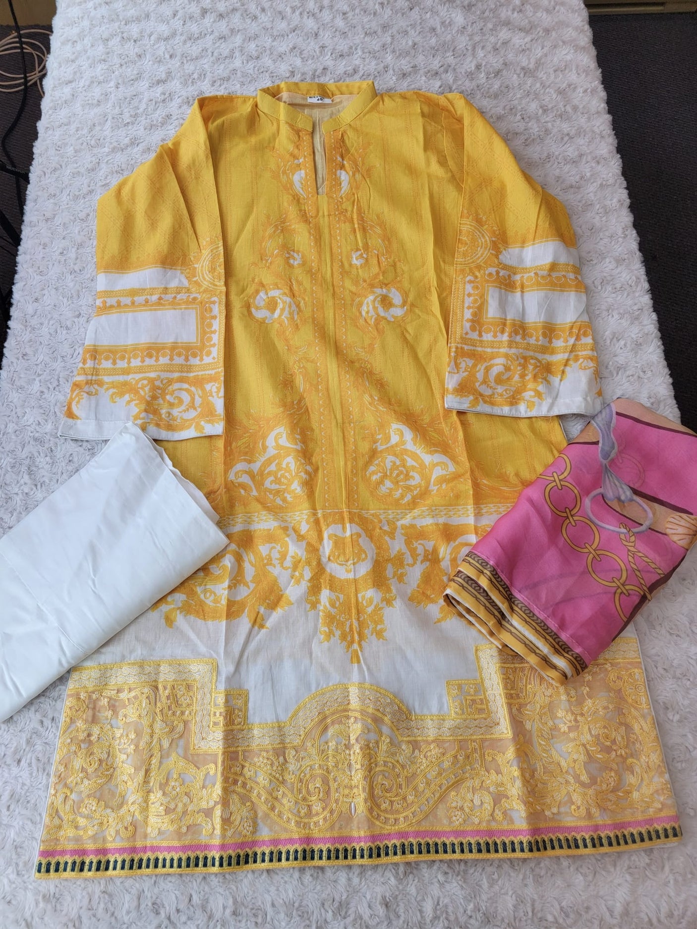 Pakistani Stitched Embroidery luxury lawn Dresses Ready To Ship