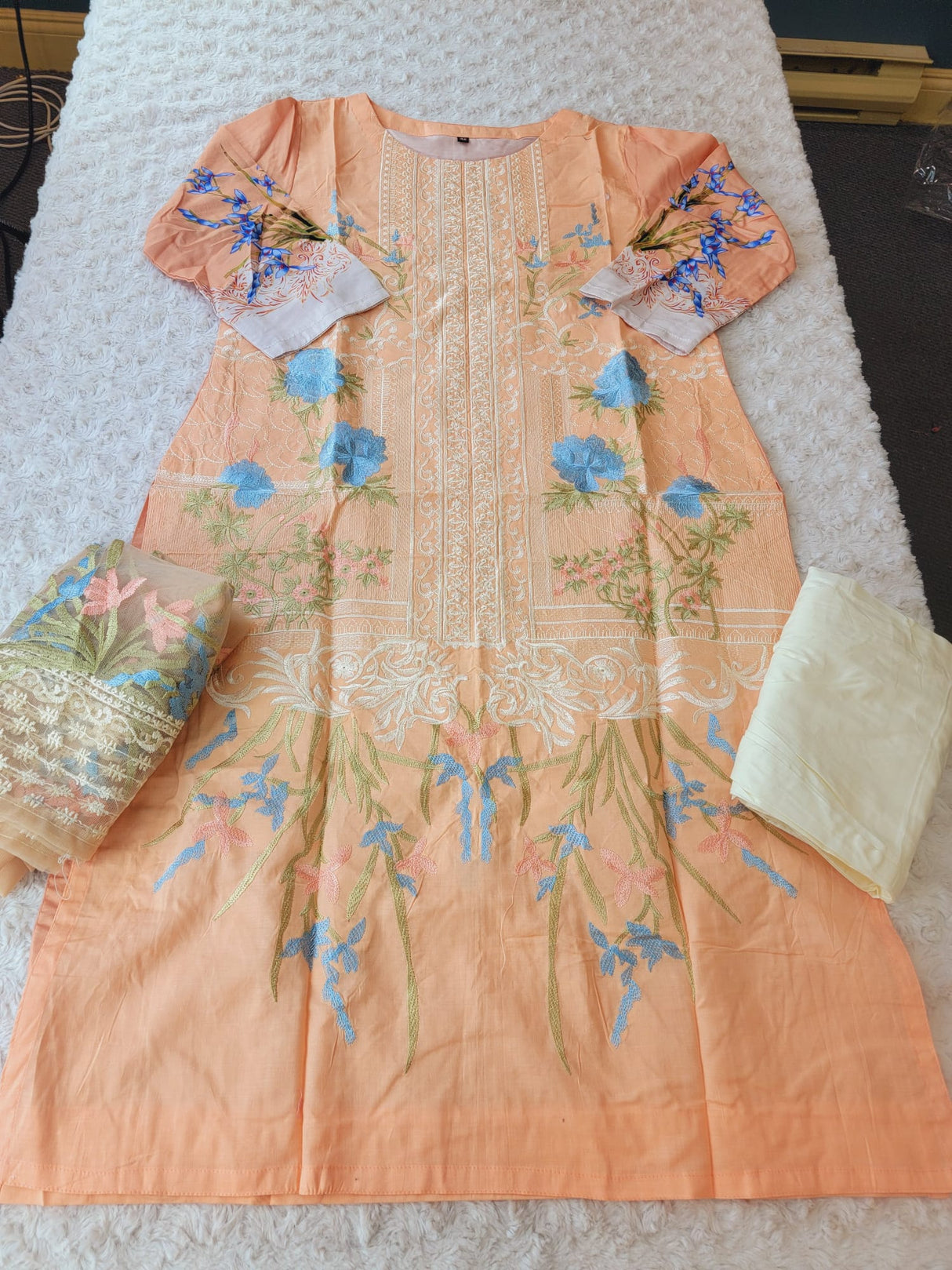 Indian Stitched Embroidery Suit Ready To Ship