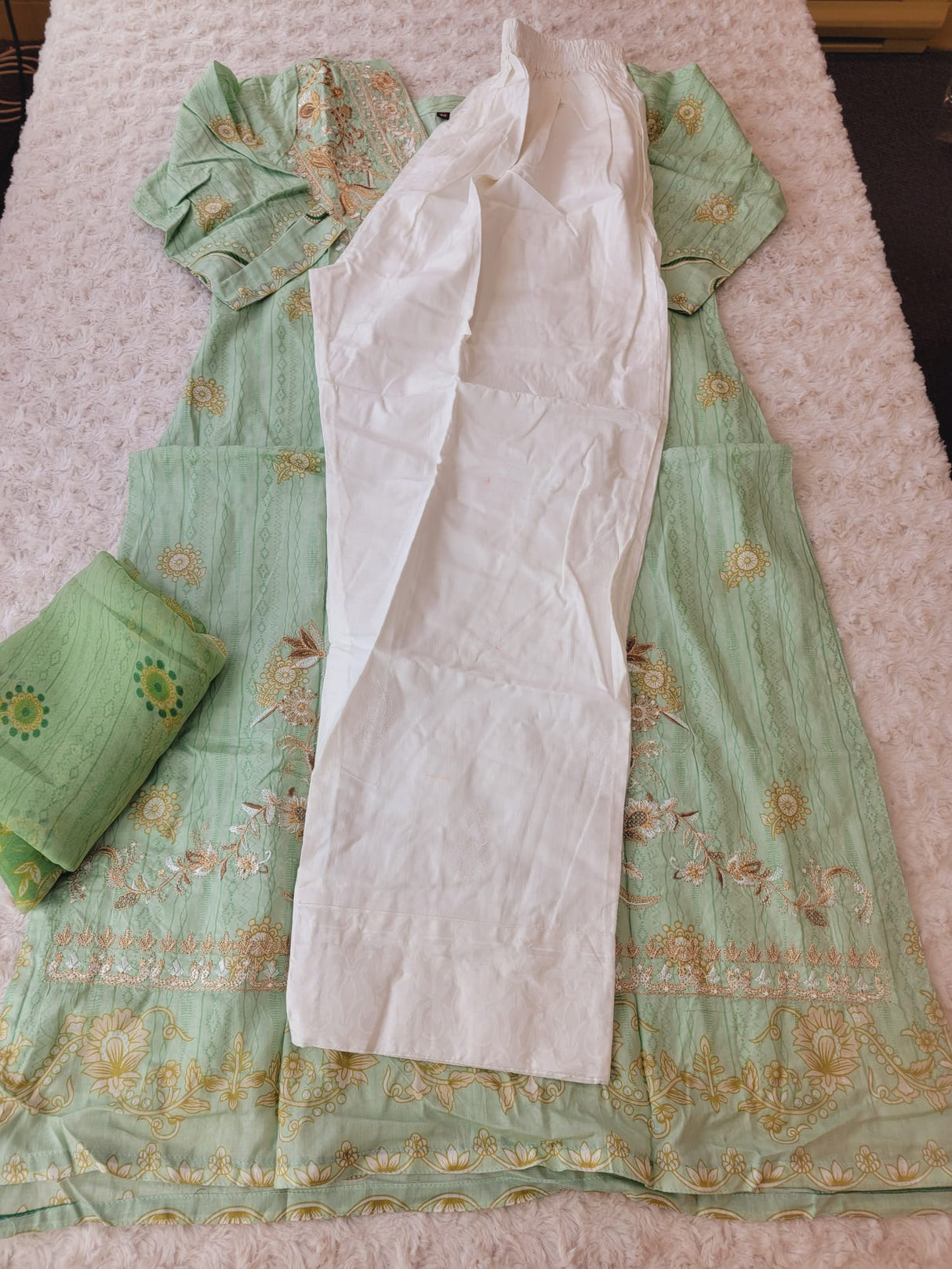 Indian Stitched Embroidery Suit Ready To Ship