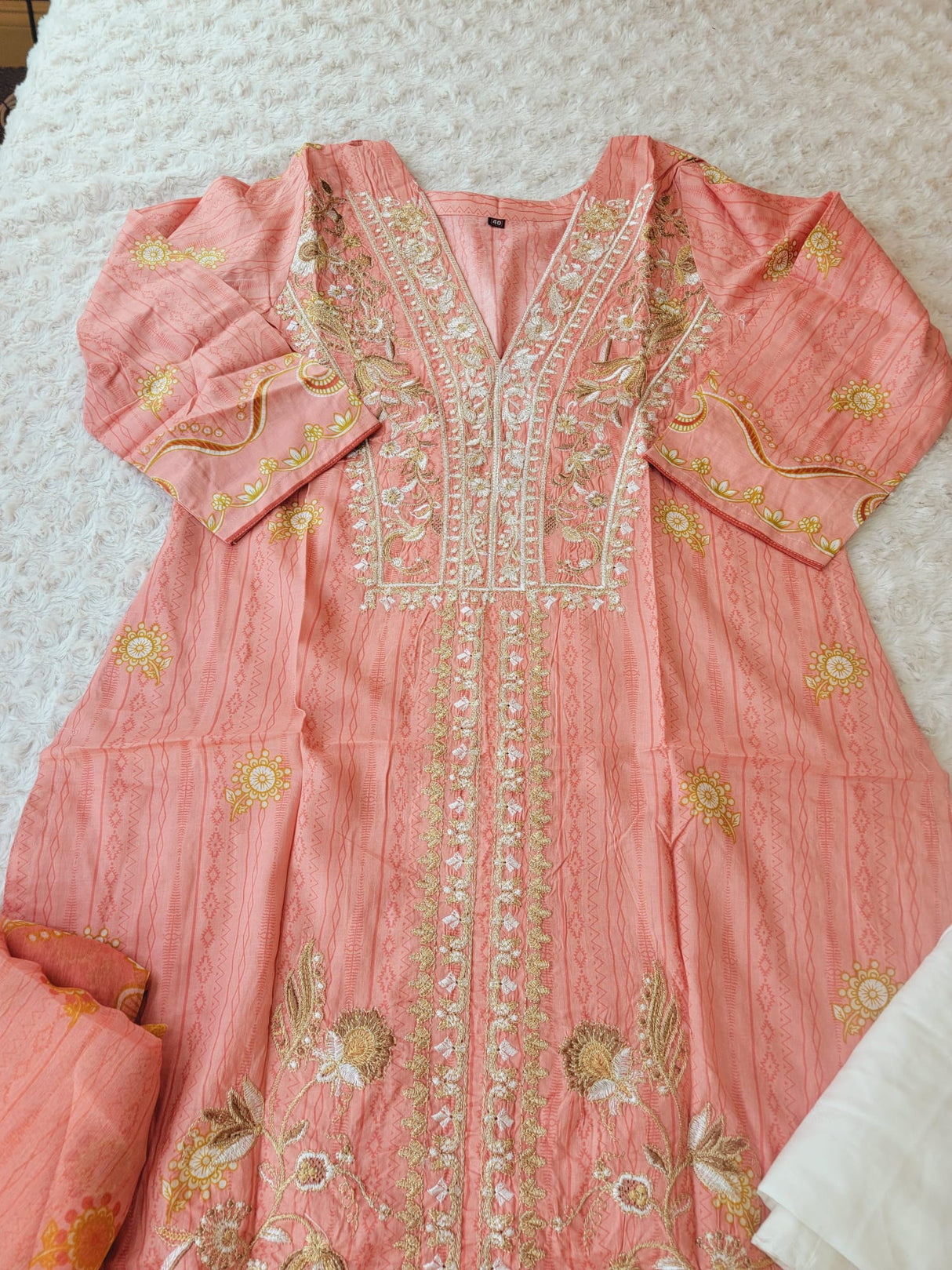 Indian Stitched Embroidery Suit Ready To Ship