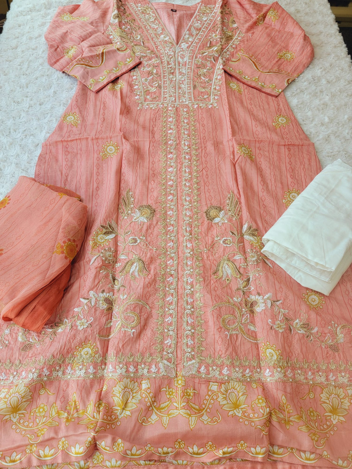 Indian Stitched Embroidery Suit Ready To Ship
