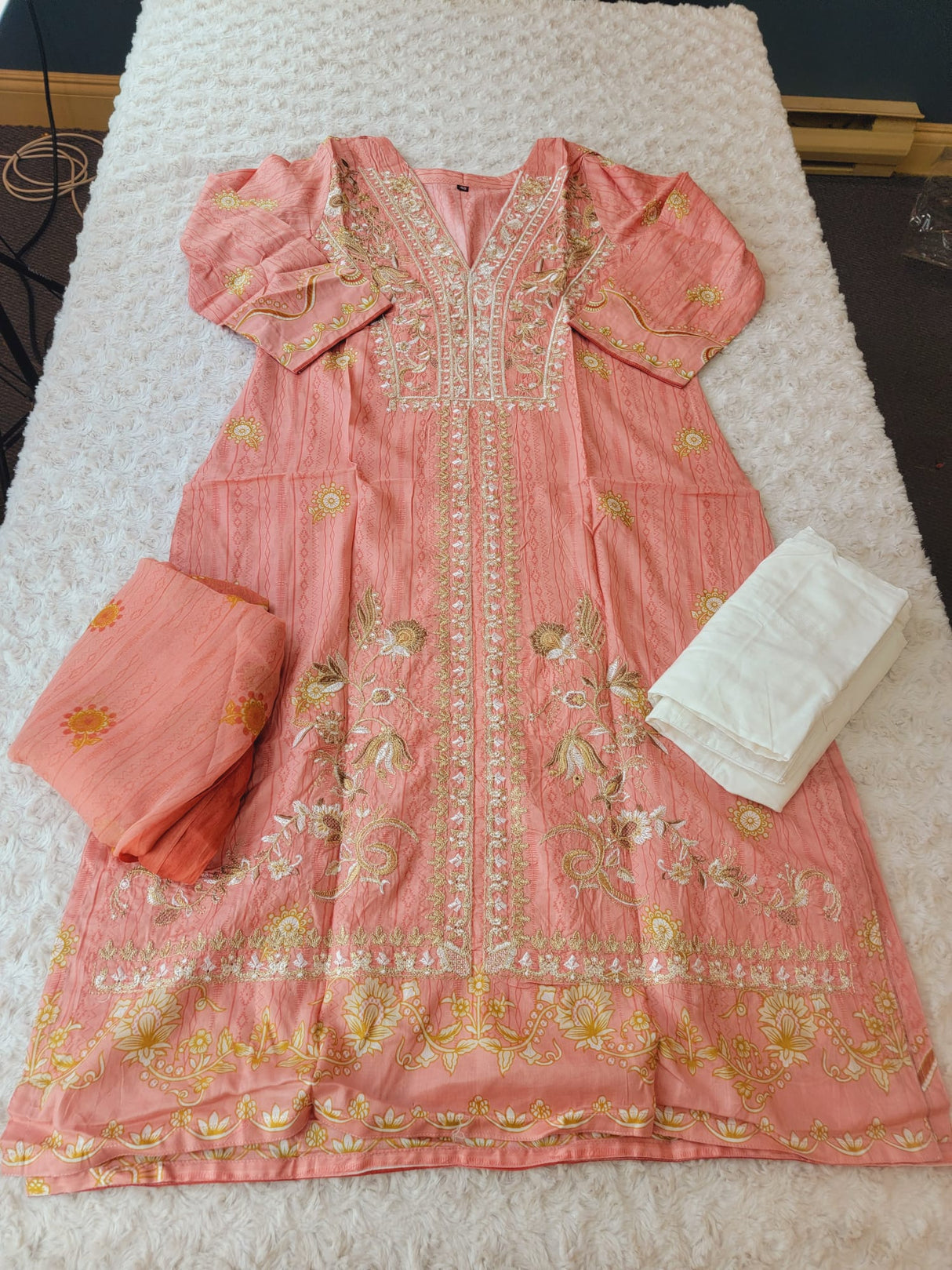 Indian Stitched Embroidery Suit Ready To Ship