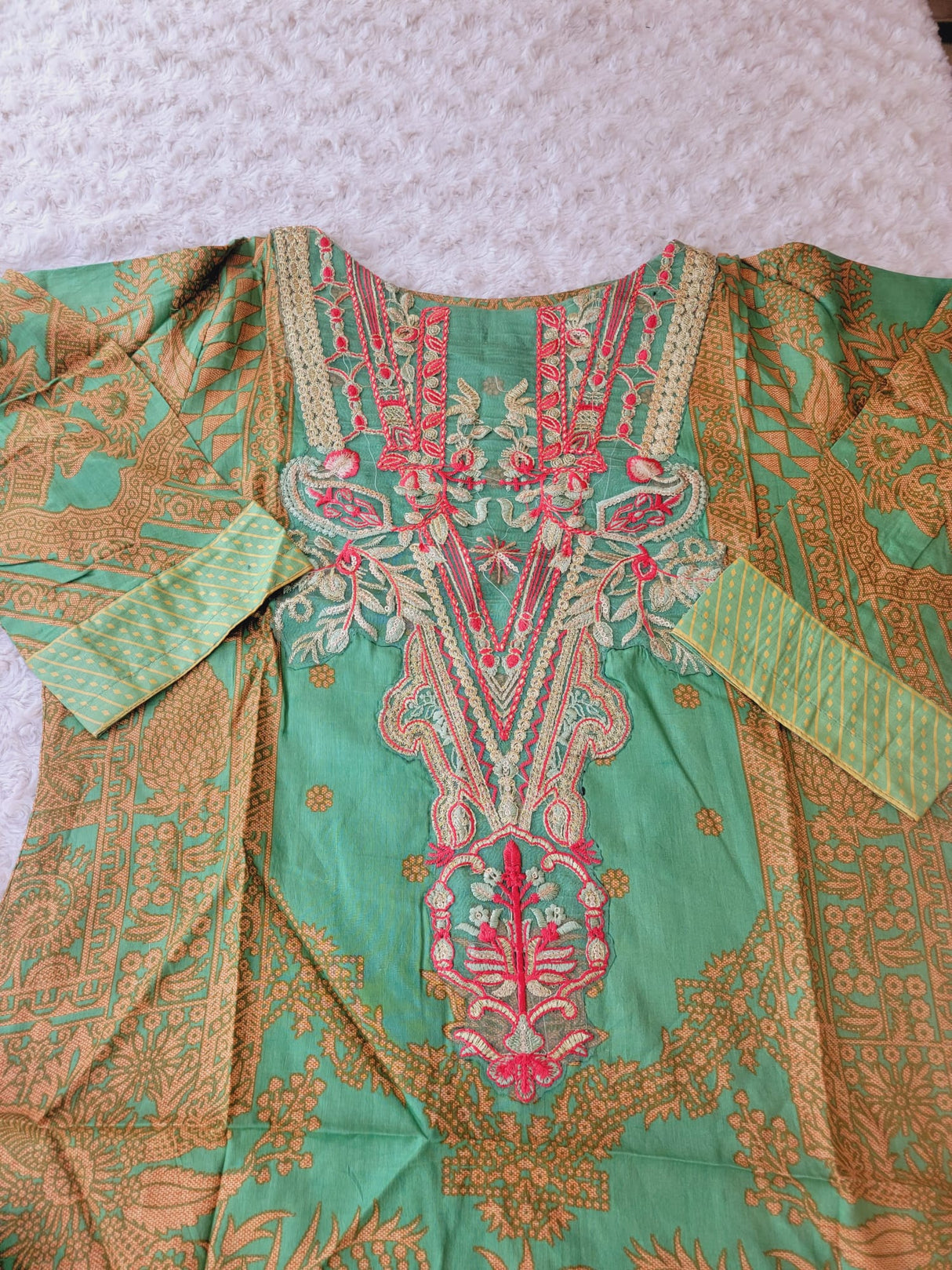 Indian Stitched Embroidery Suit Ready To Ship