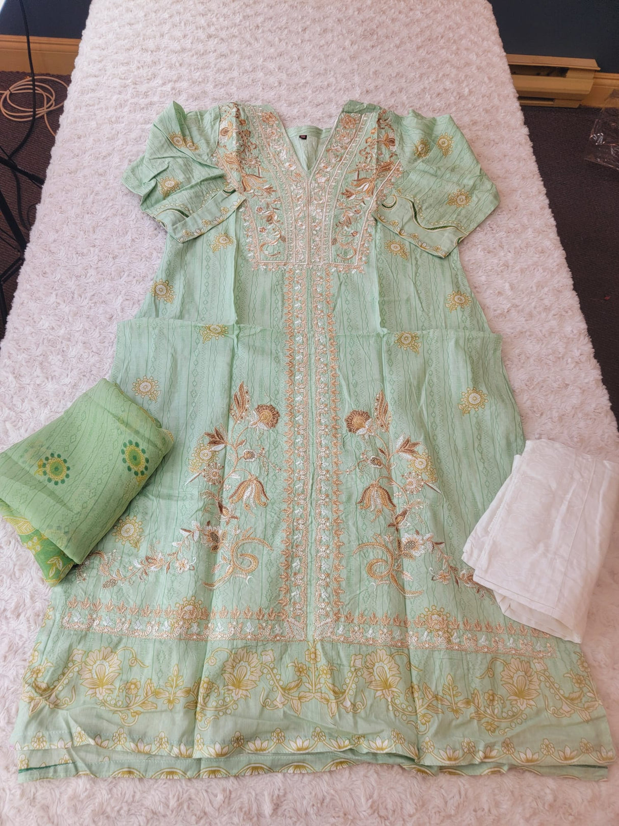 Indian Stitched Embroidery Suit Ready To Ship