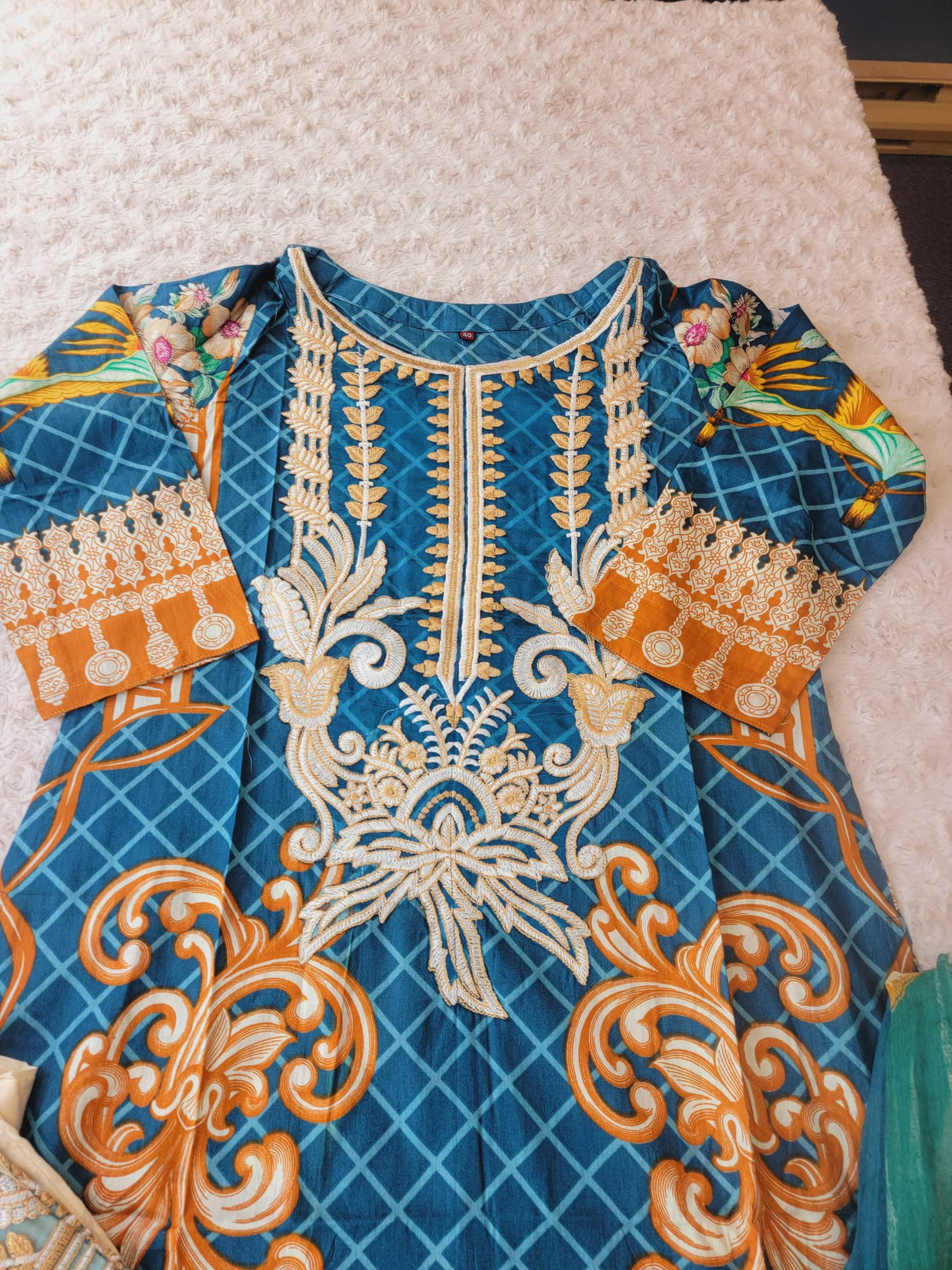 Indian Stitched Embroidery Suit Ready To Ship