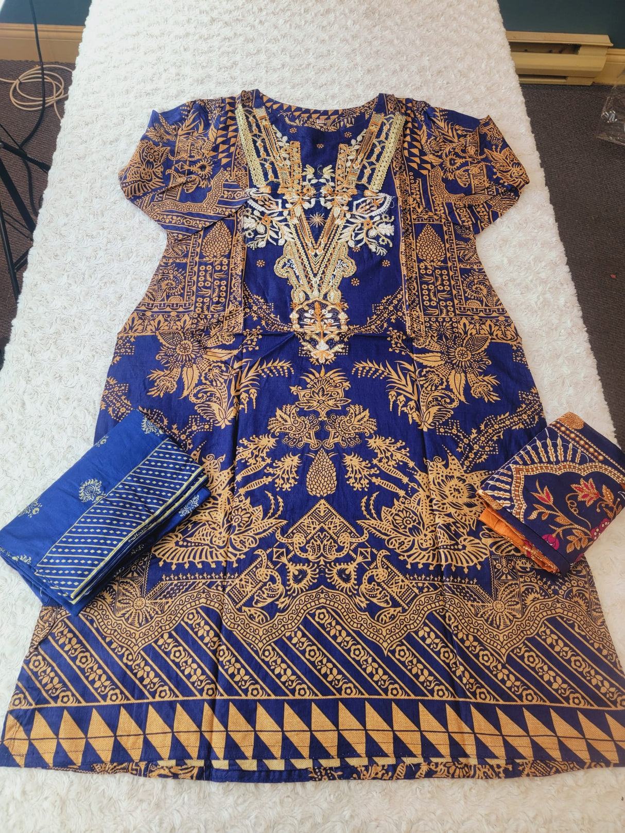 Indian Stitched Embroidery Suit Ready To Ship
