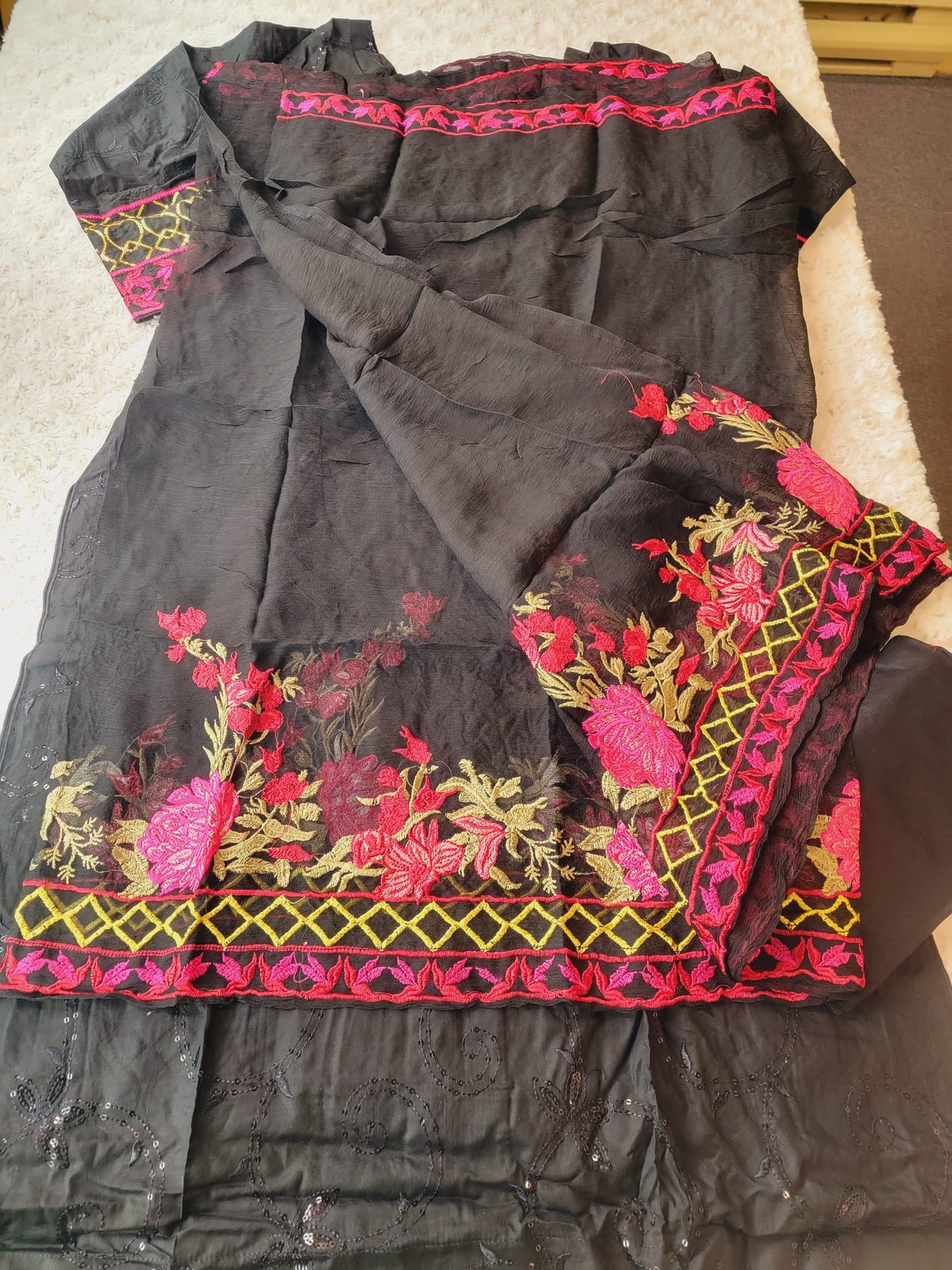 Pakistani Stitched Embroidery luxury lawn Dresses Ready To Ship