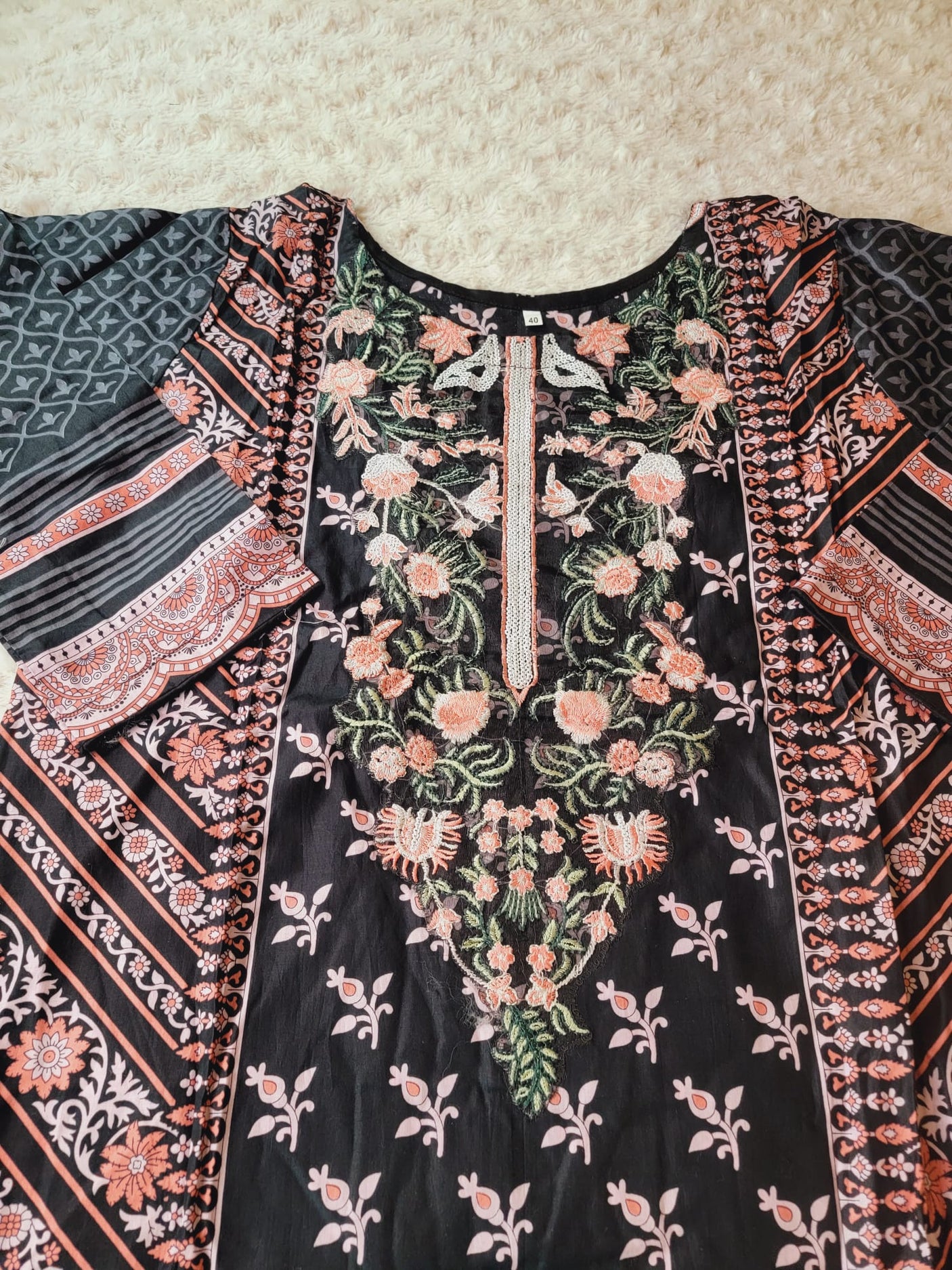 Pakistani Stitched lawn Embroidered Salwar kameez ready to ship