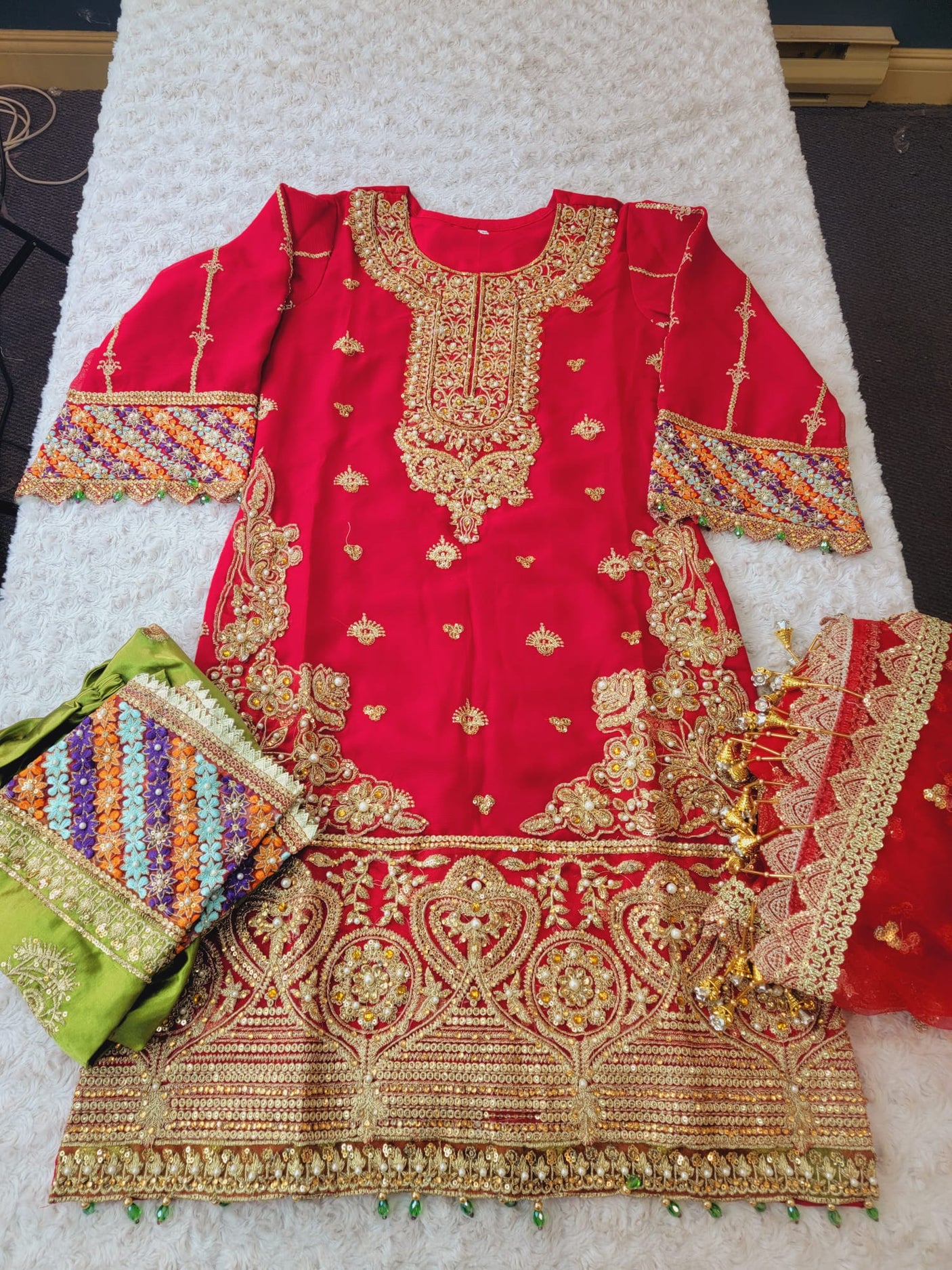 Pakistani Stitched Embroidery Party Wear Dresses Ready To Ship